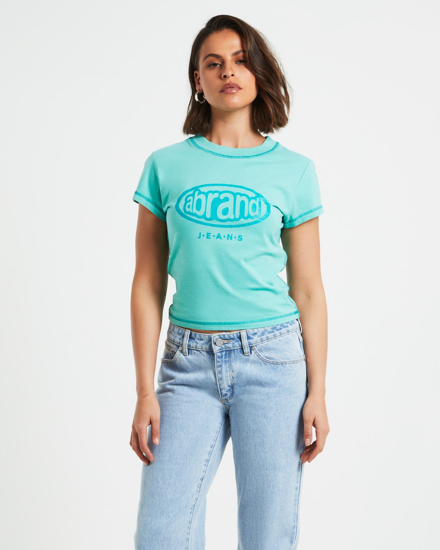 A Baby Tee Fisheye in Jade Green
