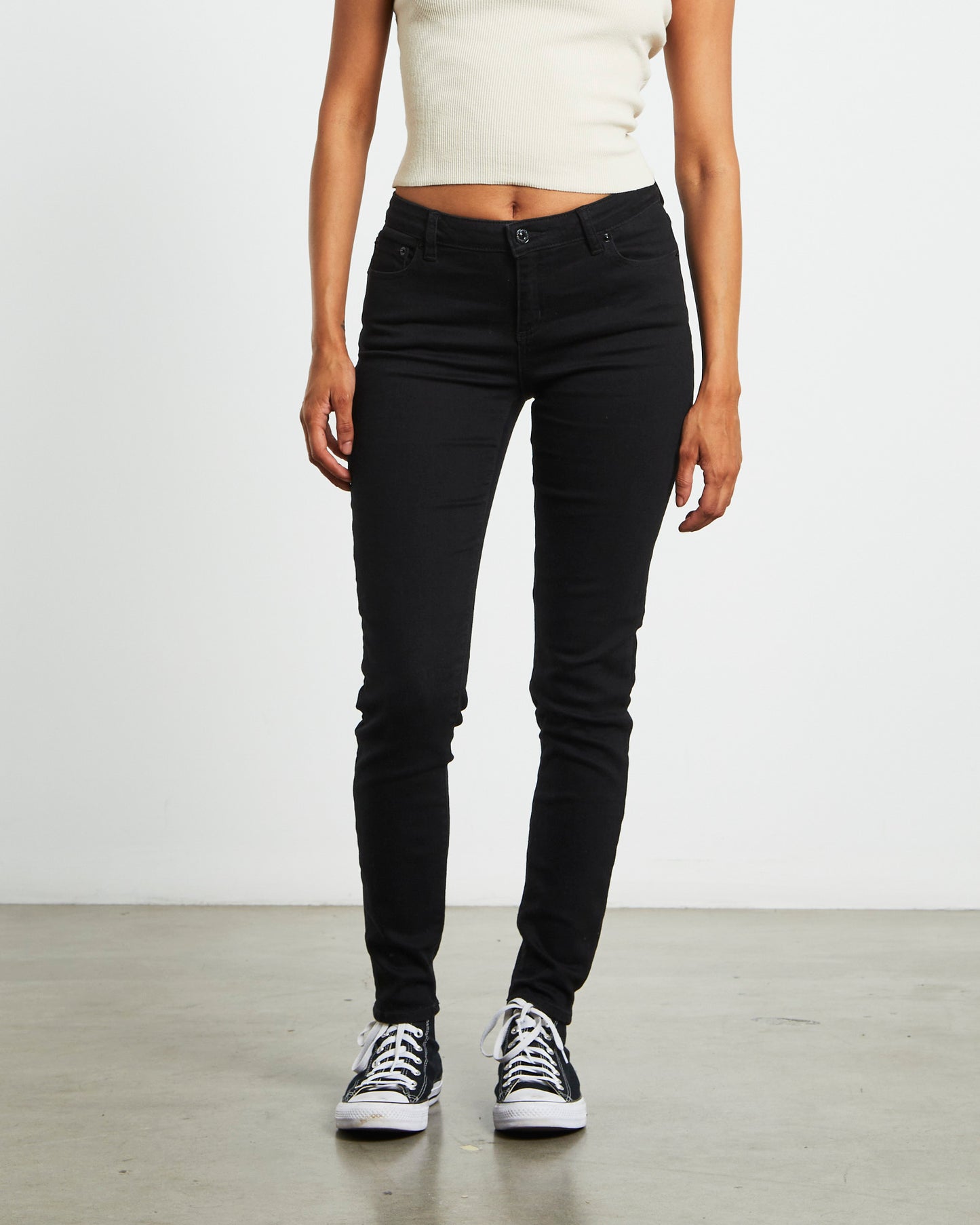 Y2K Low Licks Skinny Denim Jeans in Prize Black