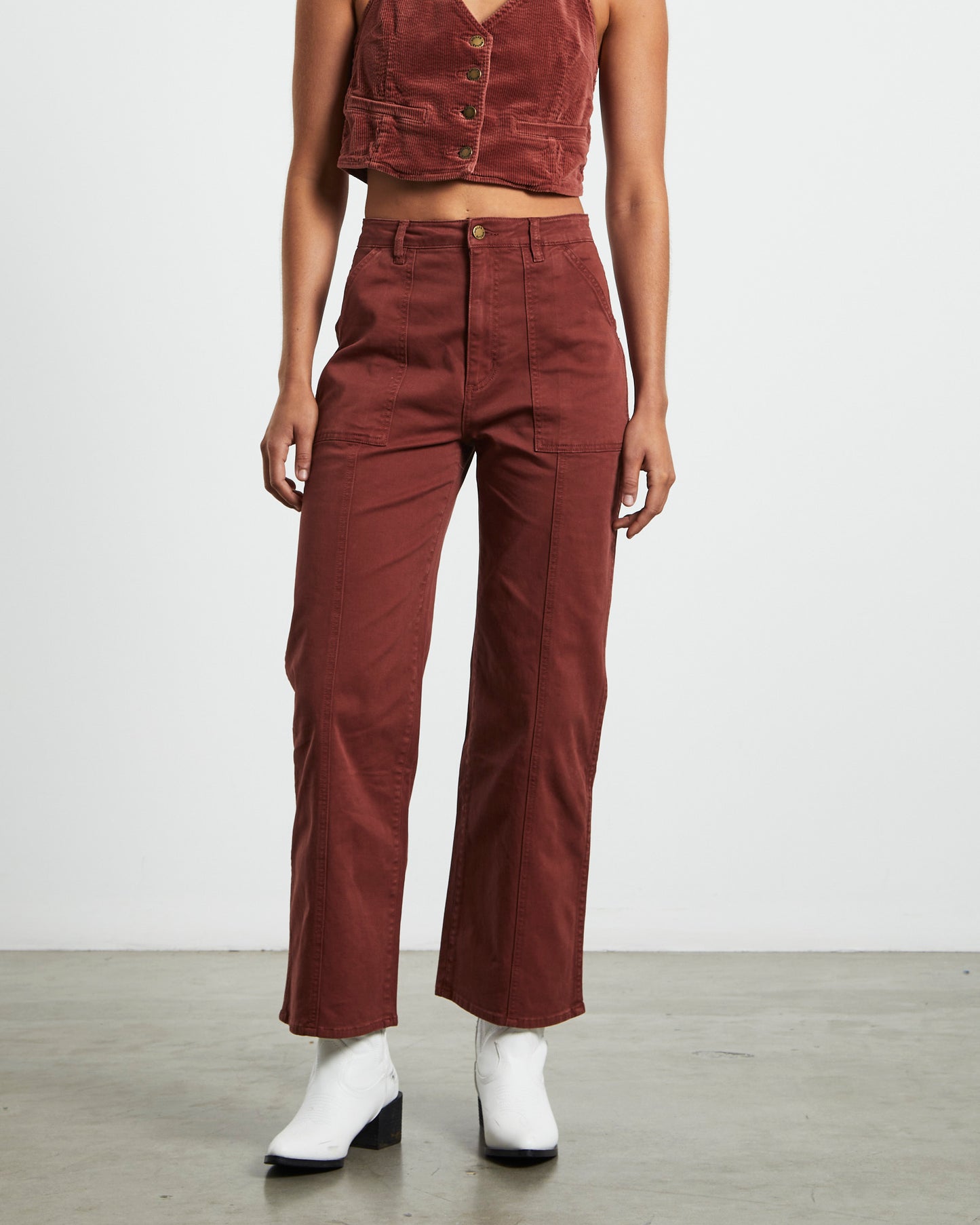 Heidi Trade Pants in Brick Rust