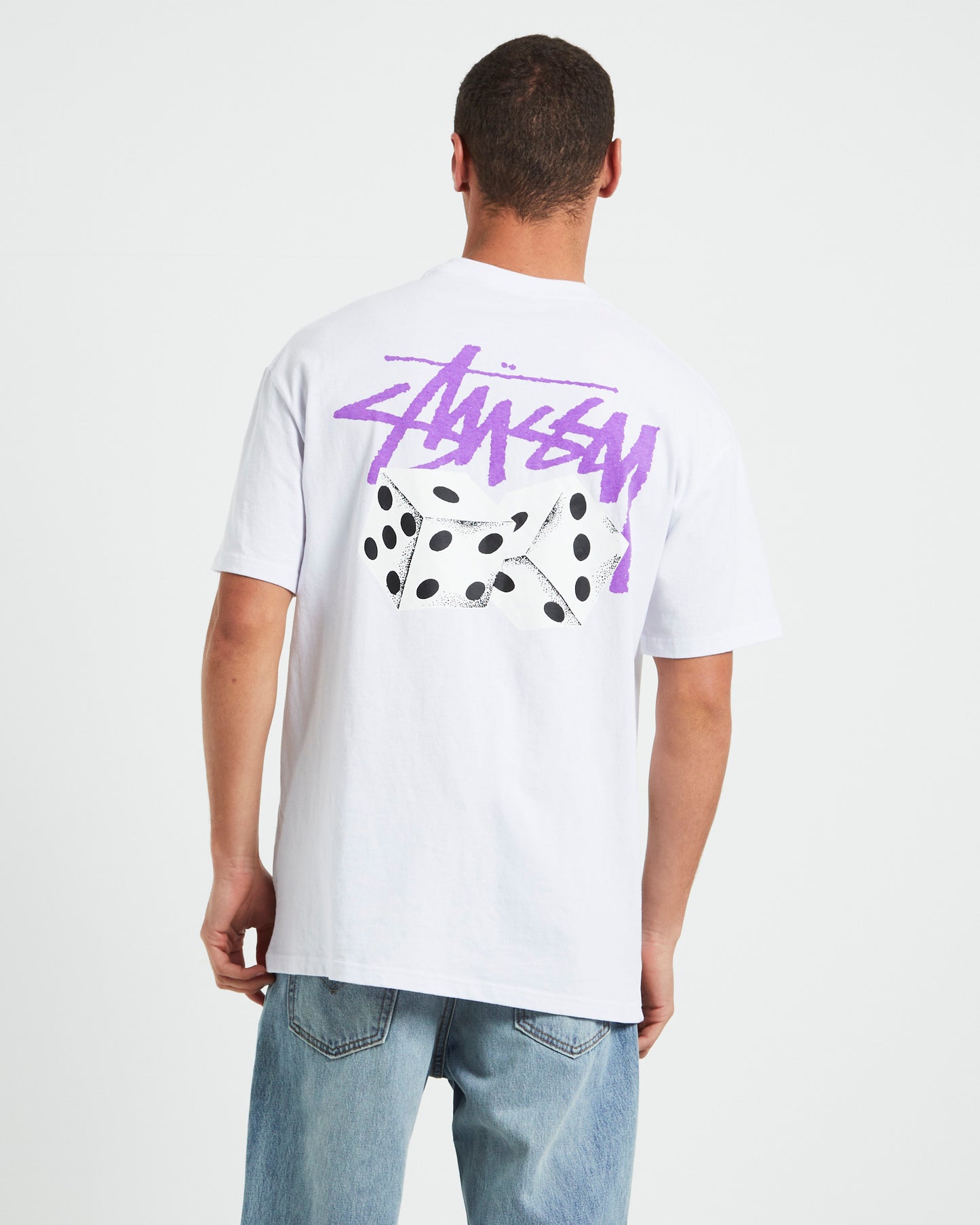 Pair Of Dice Solid Short Sleeve T-Shirt in White