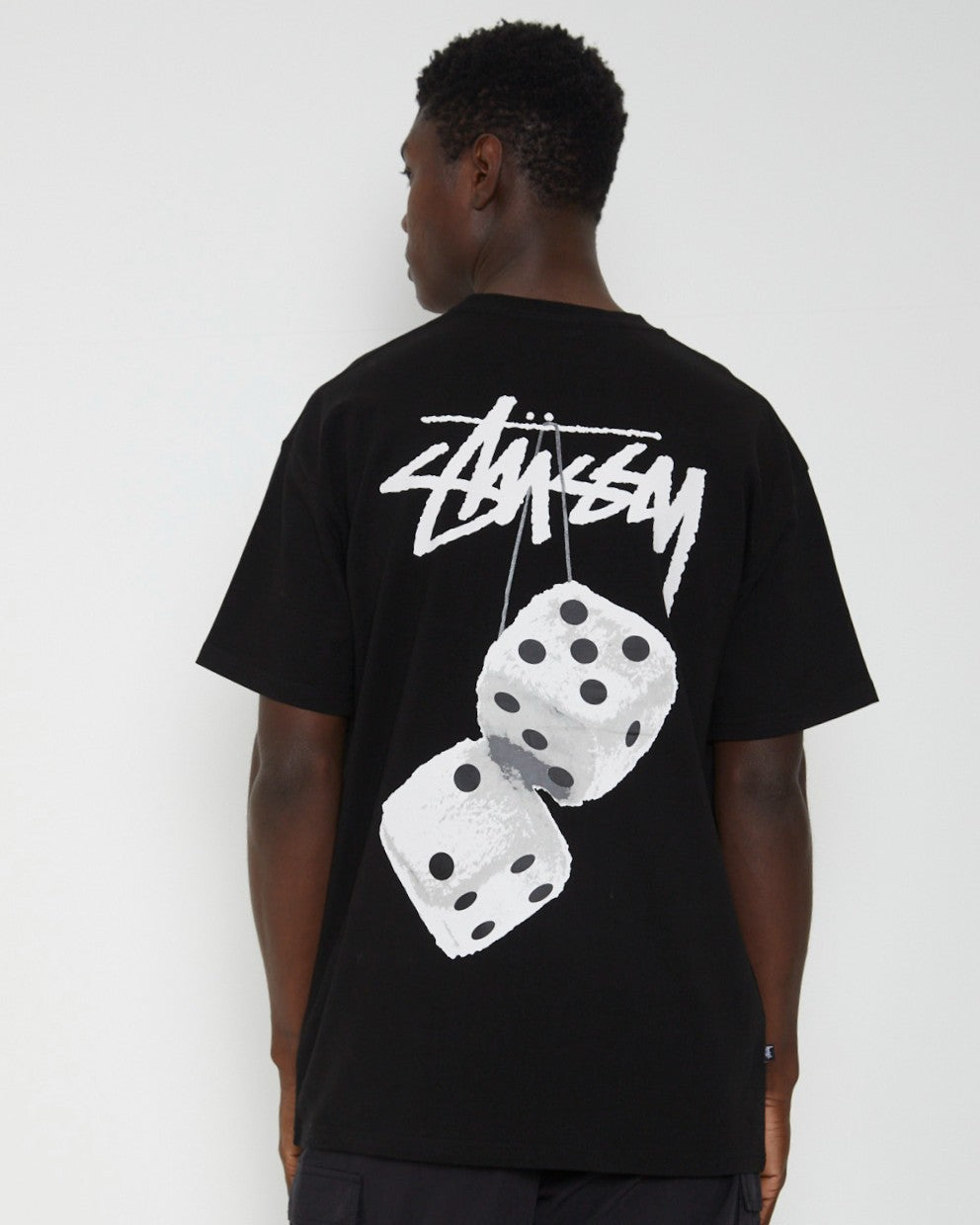 Fuzzy Dice Heavyweight Short Sleeve T-Shirt in Black