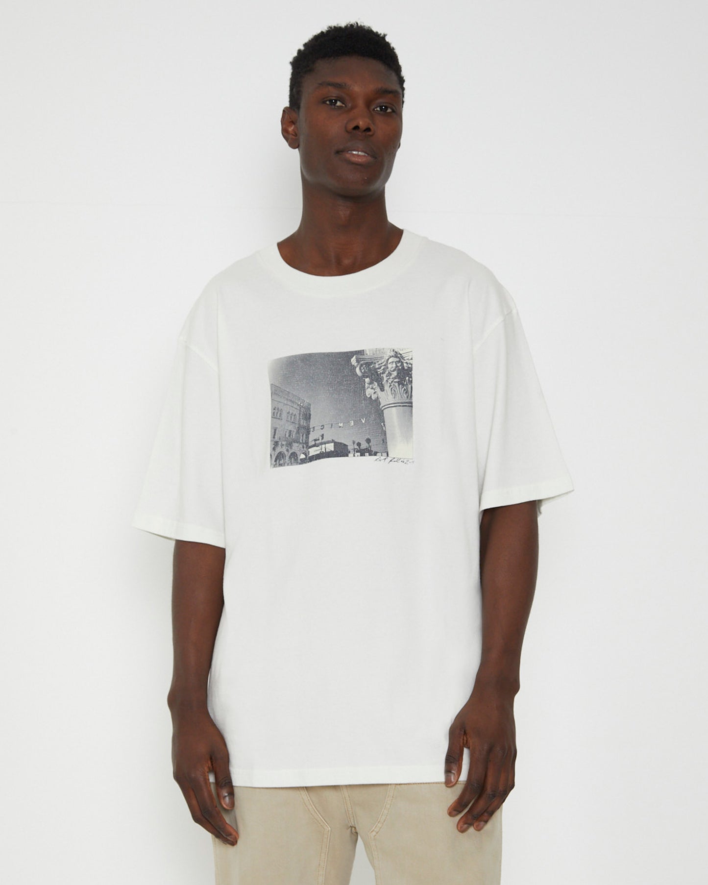 Heavy Venice Short Sleeve T-Shirt in Vintage White
