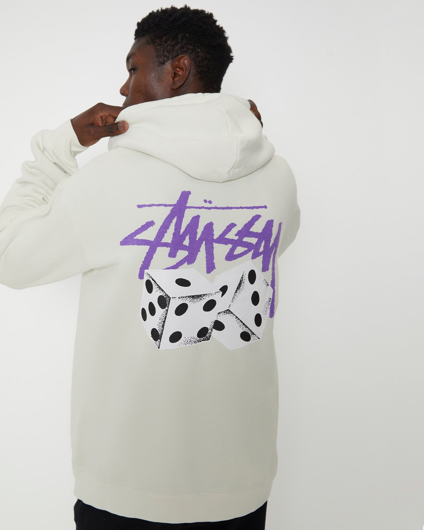 Pair Of Dice Hoodie in Washed White