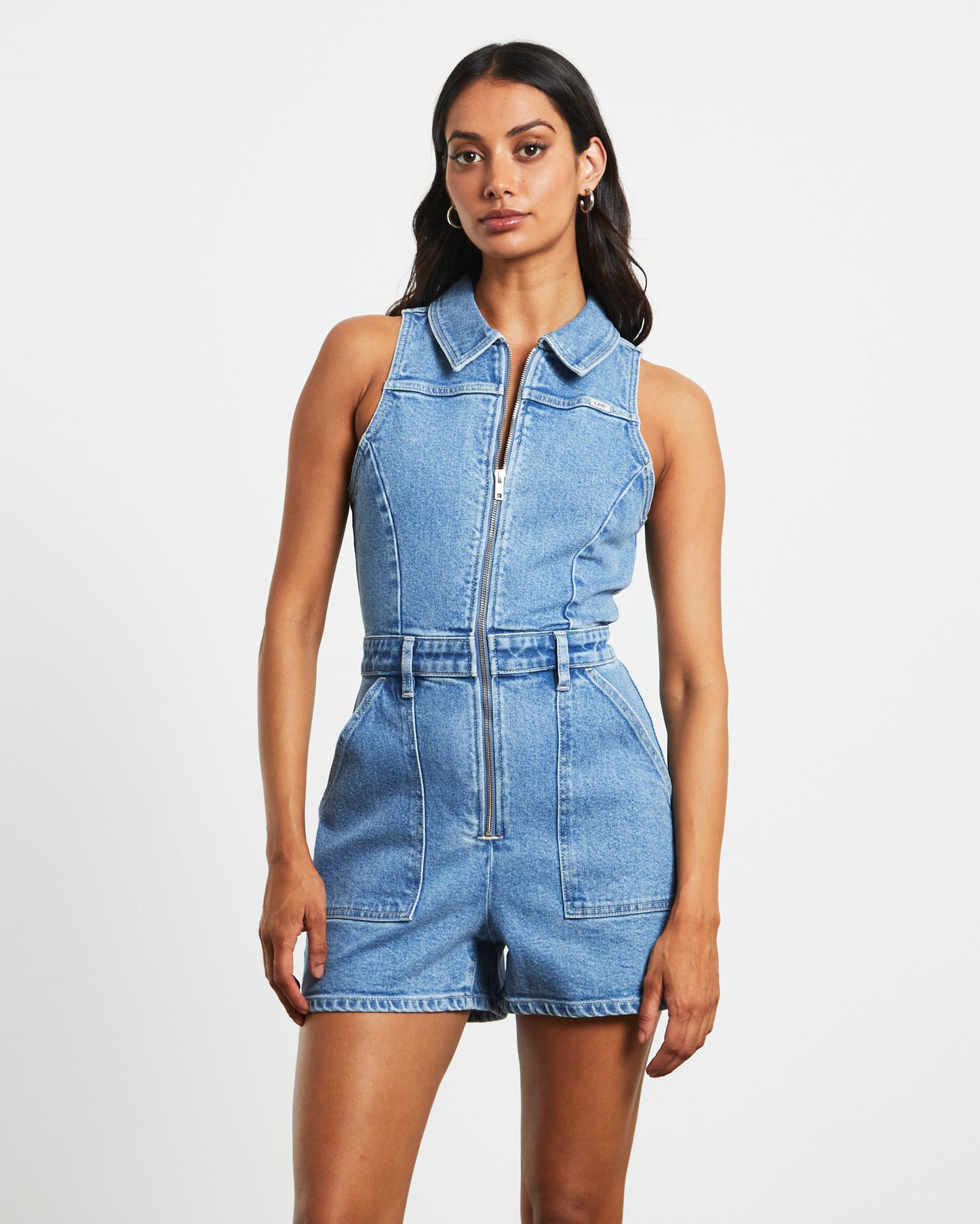 Victoria Romper in Manifesto Blue