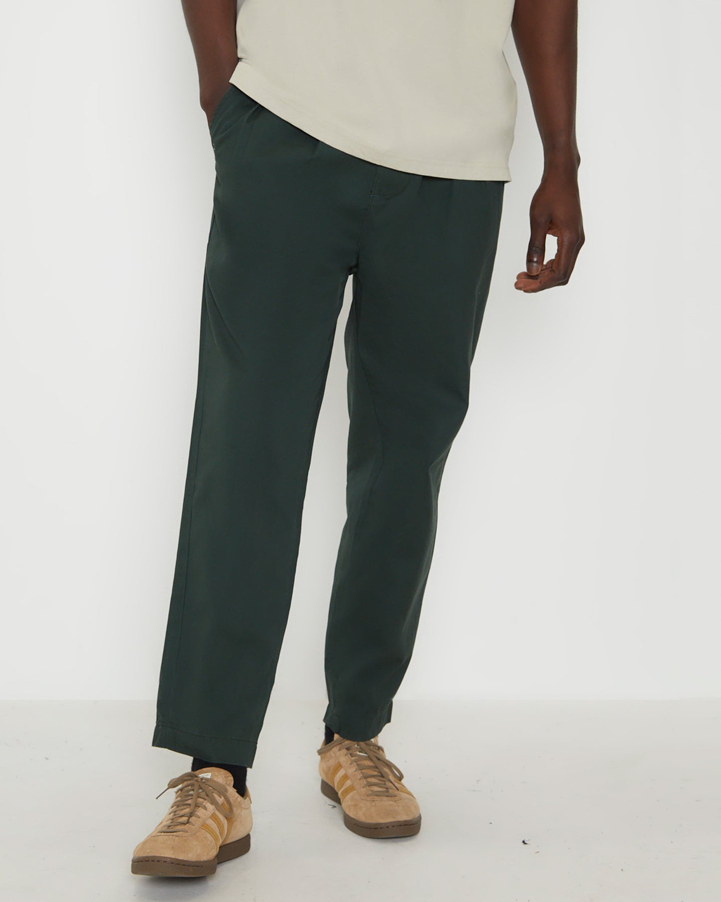 Harro Pleat Pants in Pine Green
