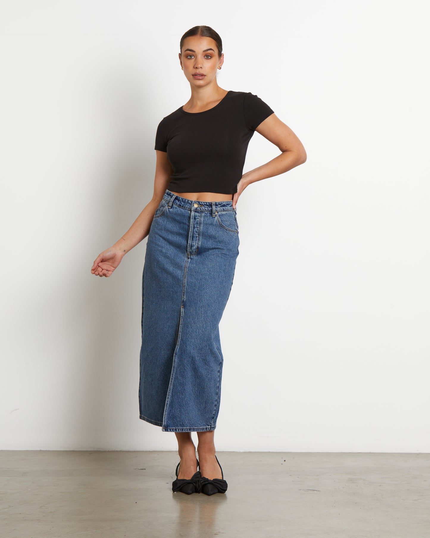 Chicago Midi Denim Skirt