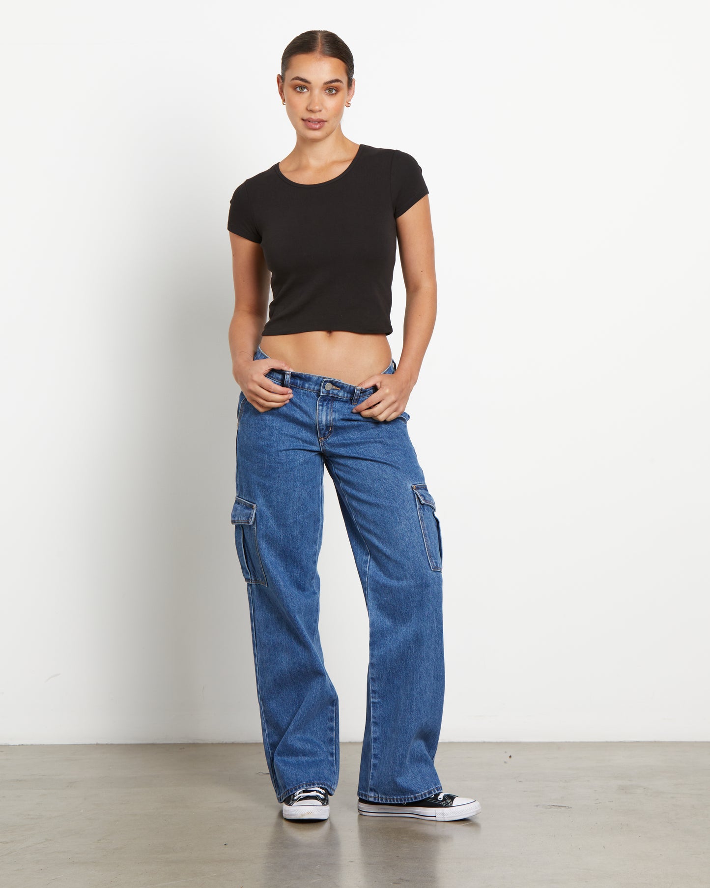 99 Low & Wide Cargo Daria Denim Jeans