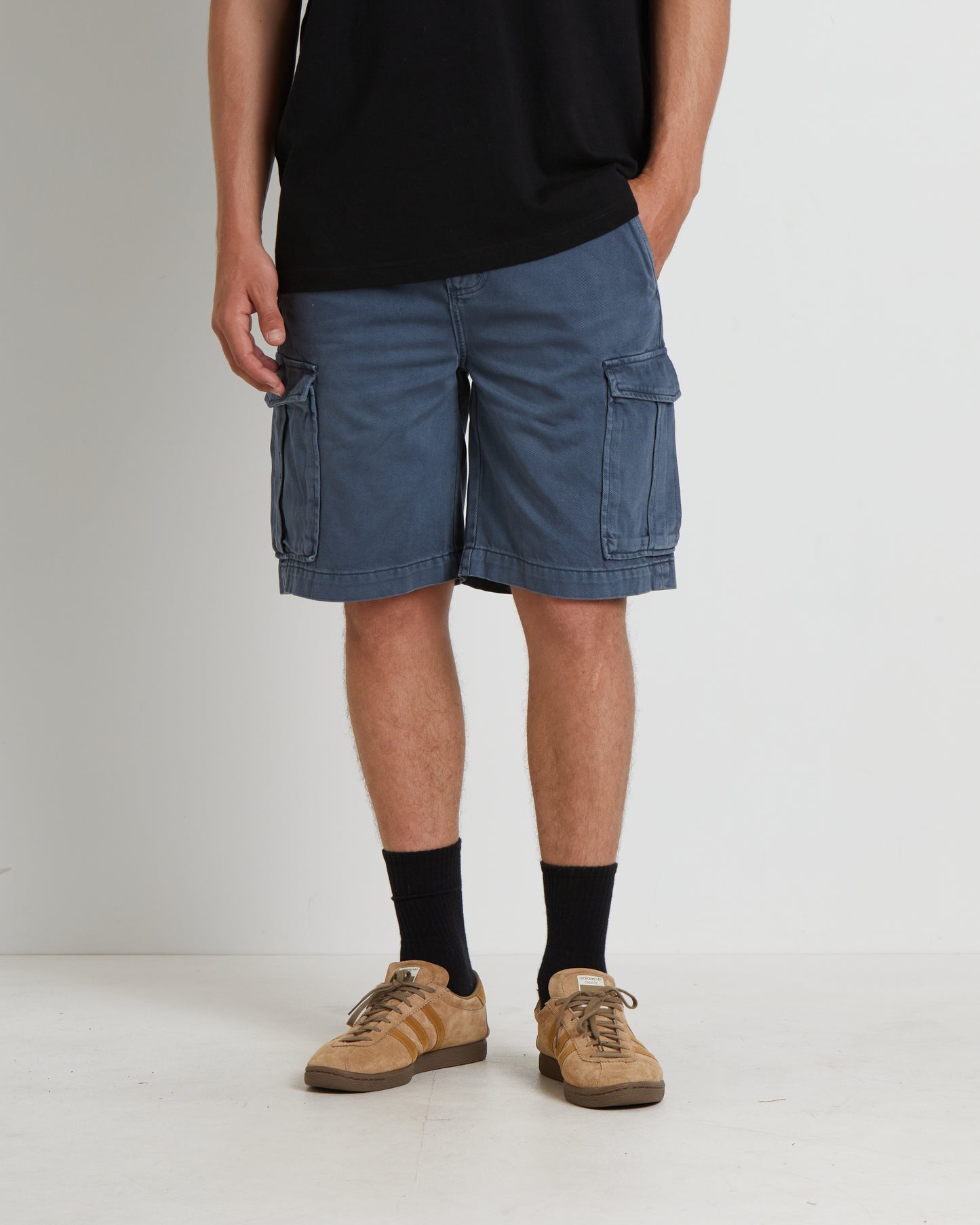 Ezy Trade Cargo Shorts in Steel Blue