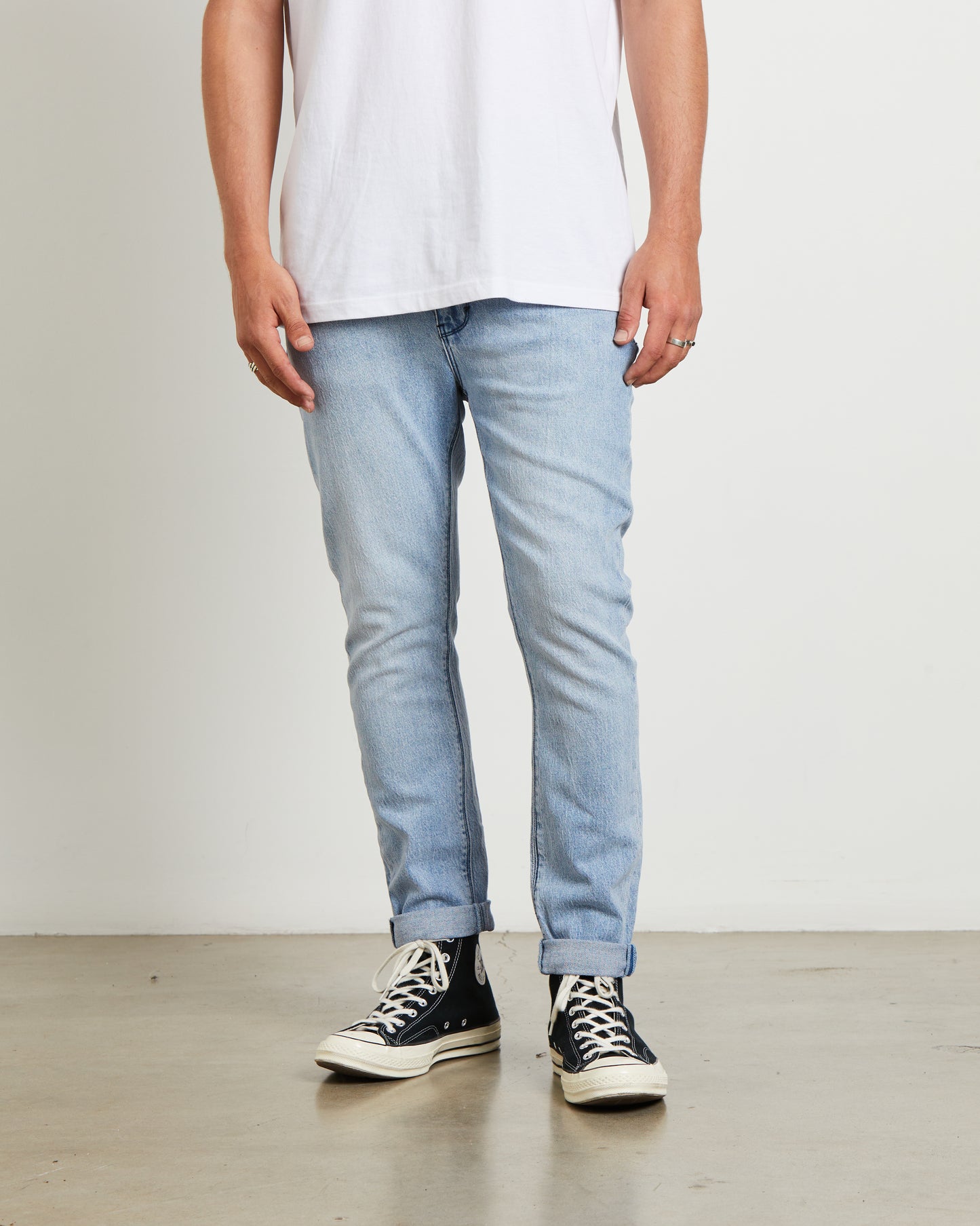A Dropped Slim Denim Jeans Rossi