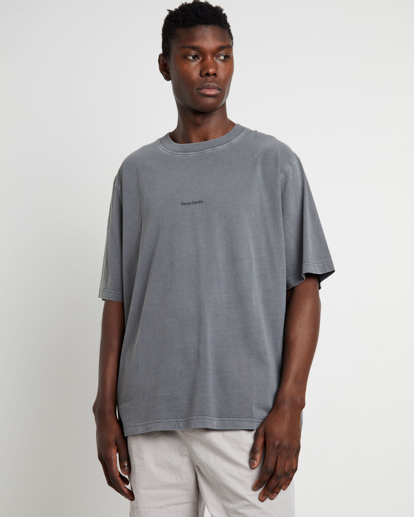 Samo Neuw Denim Logo T-Shirt in Graphite