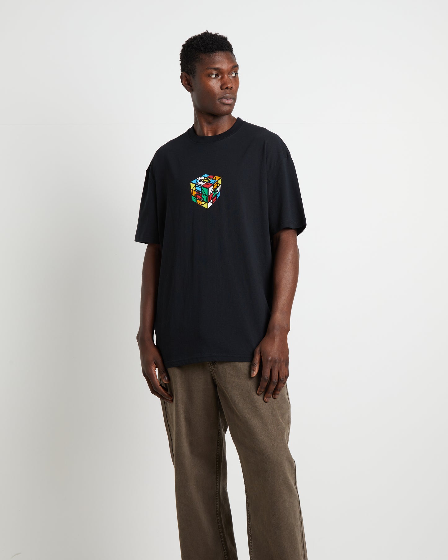 Cube Short Sleeve T-Shirt in Black