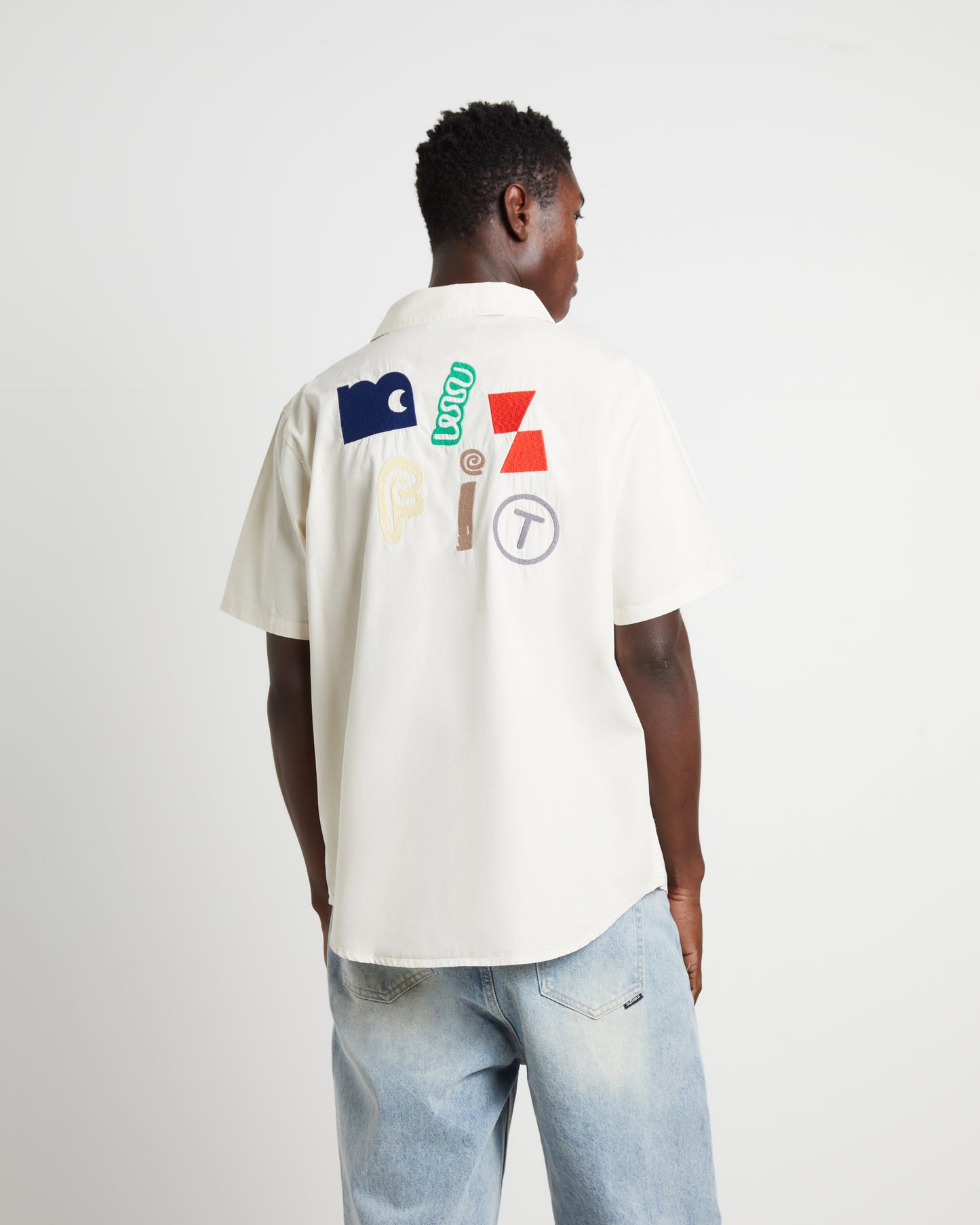 Affluent Spice Short Sleeve Shirt in Thrift White