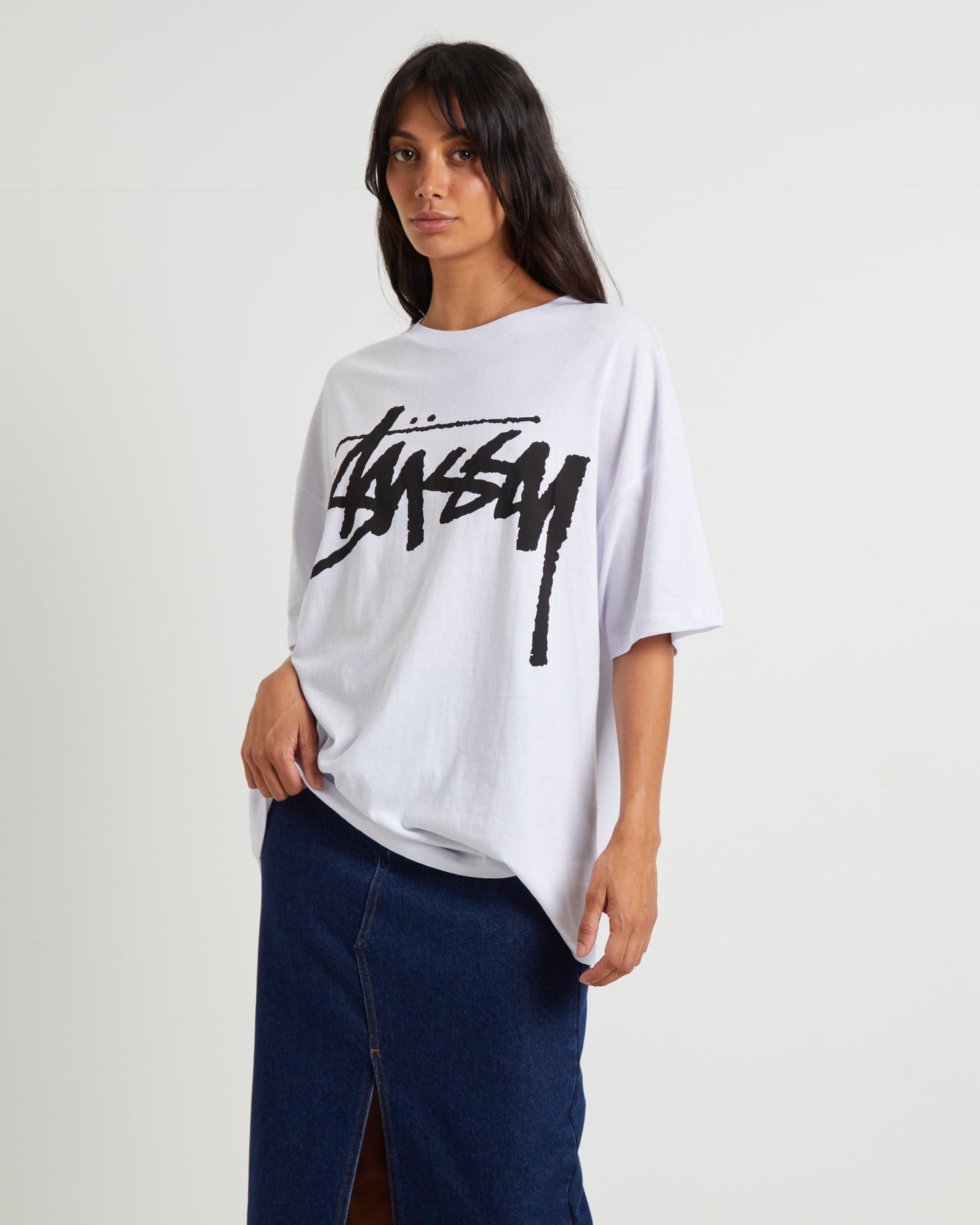 Bigger Stock Relaxed T-Shirt in White