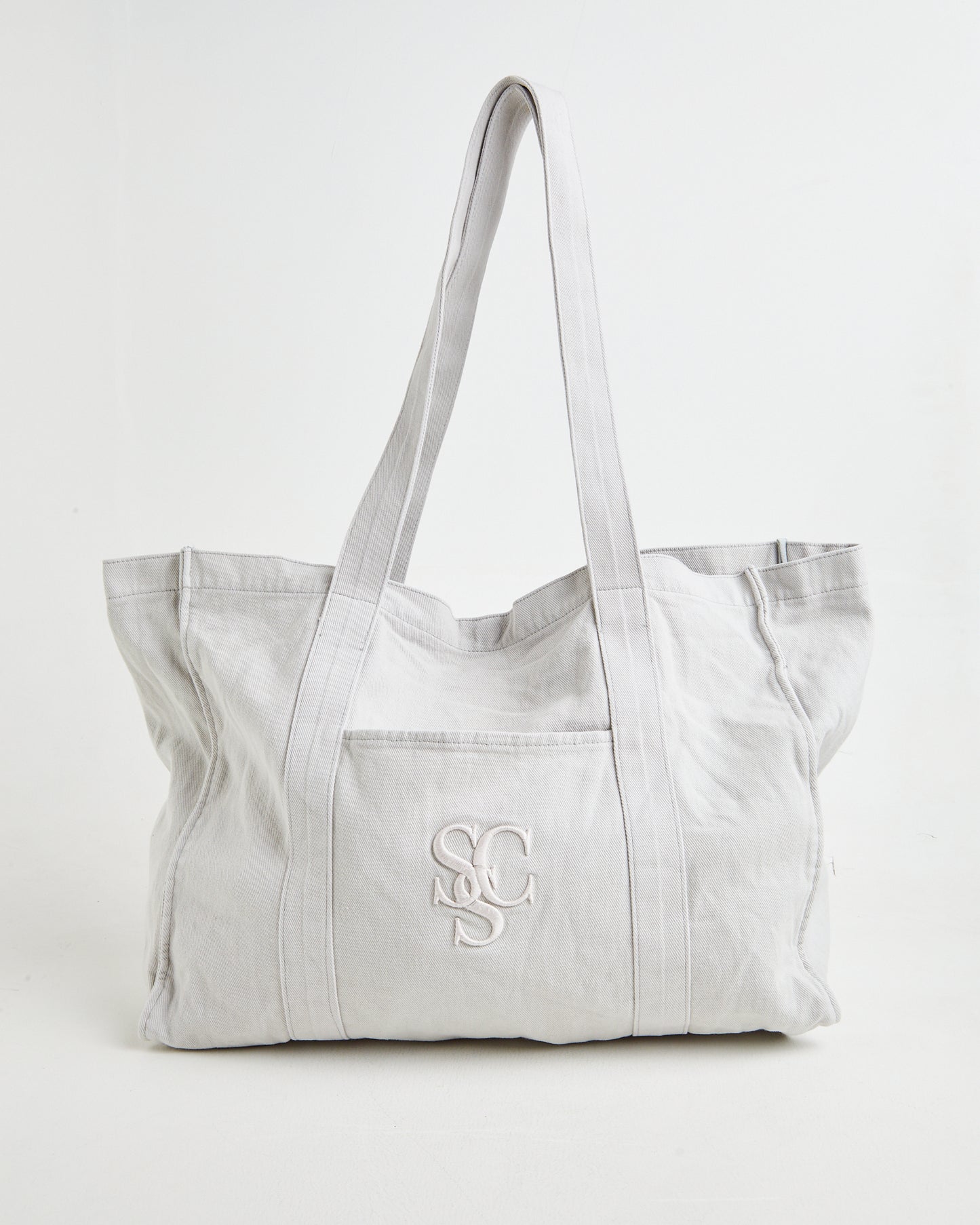Stonewashed Tote Bag in Grey