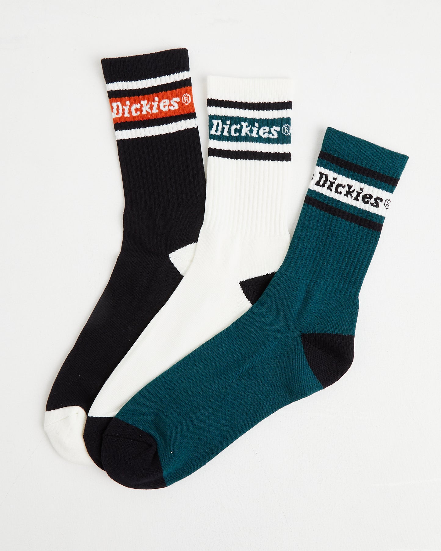Madison Heights 3 Pack Socks in Black/Natural/Green