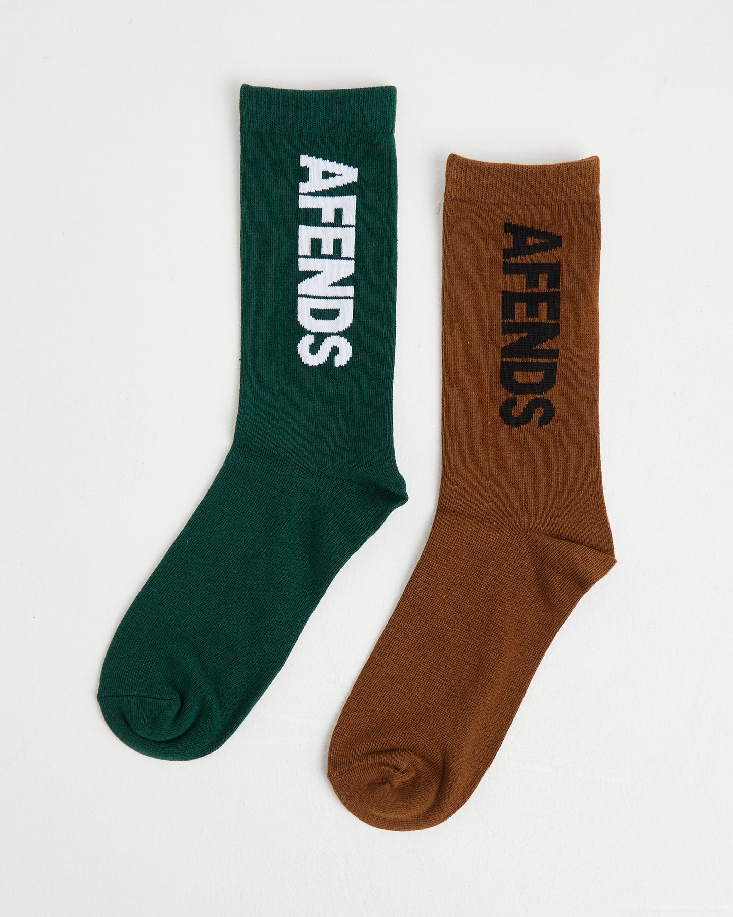 Vinyl Recycled Socks 2 Pack - Toffee/Emerald