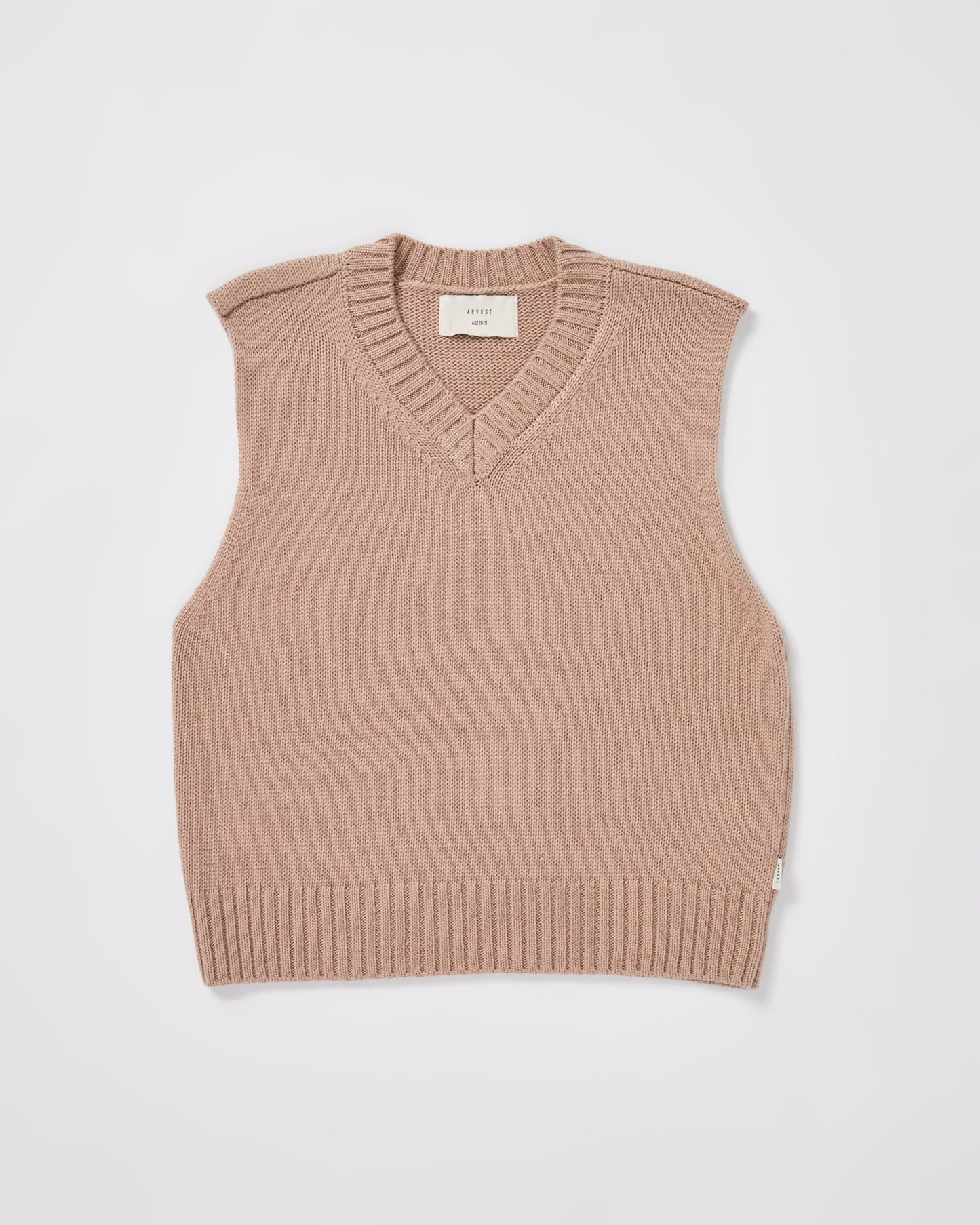 Teen Boys Sunday Box Knit Vest in Tan