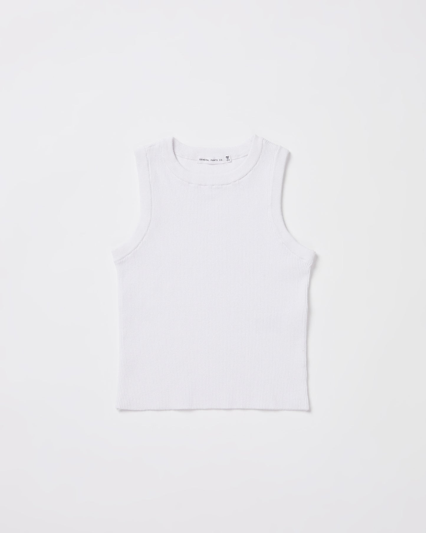 Teen Girls Luxe Knitted Tank Top White