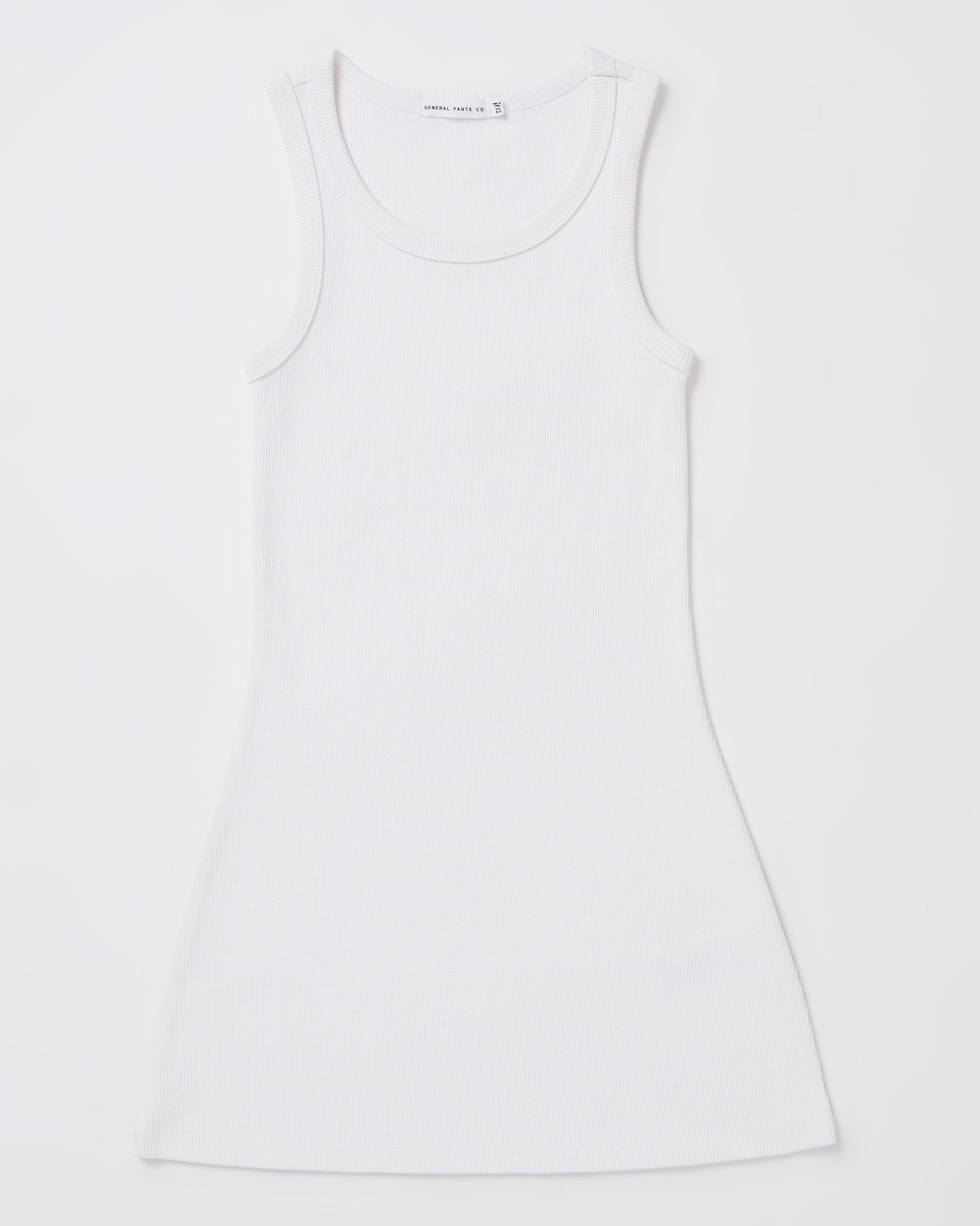 Teen Girls Super Scoop Classic Dress in white