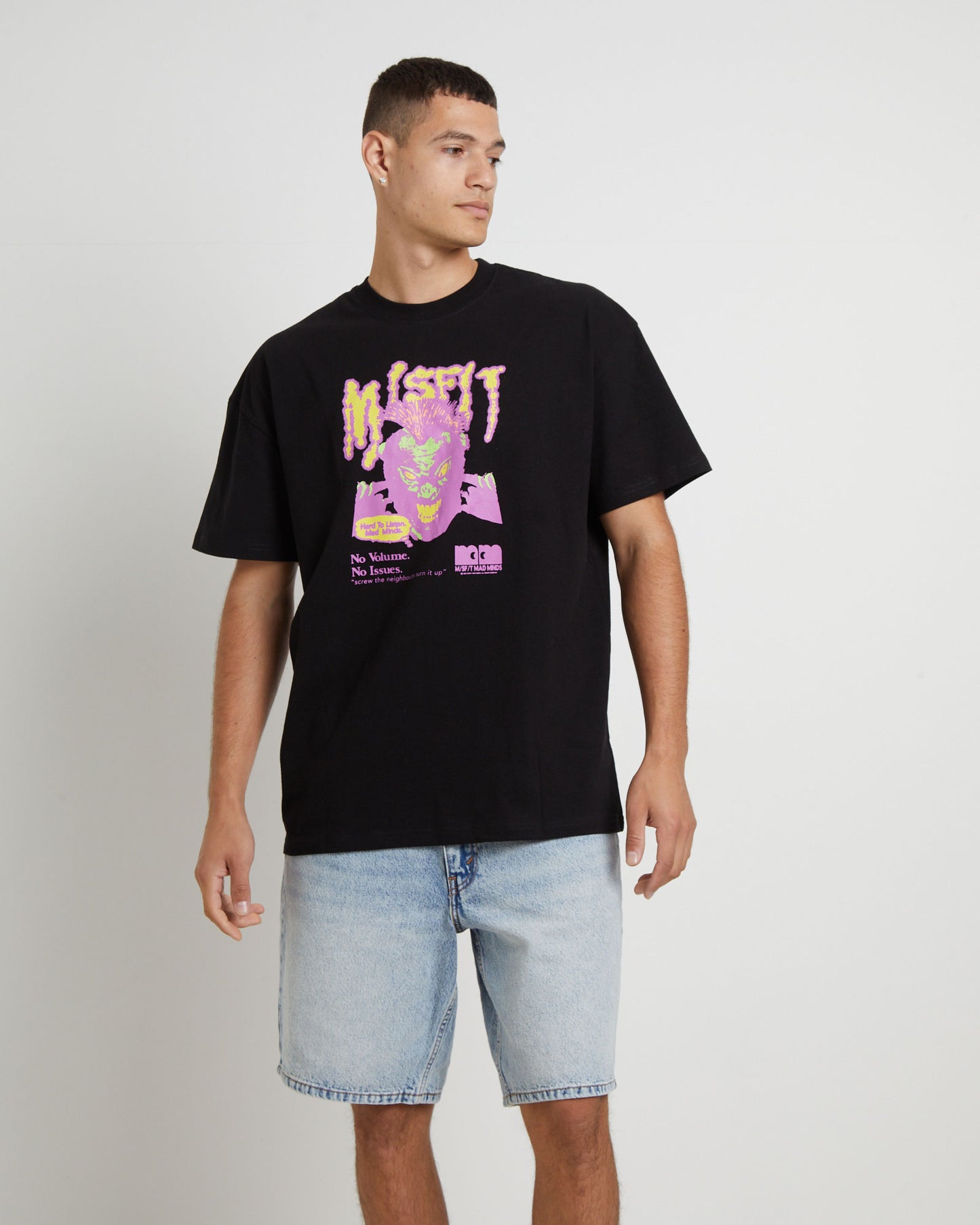 New Issues 50-50 Short Sleeve T-Shirt in Washed Black
