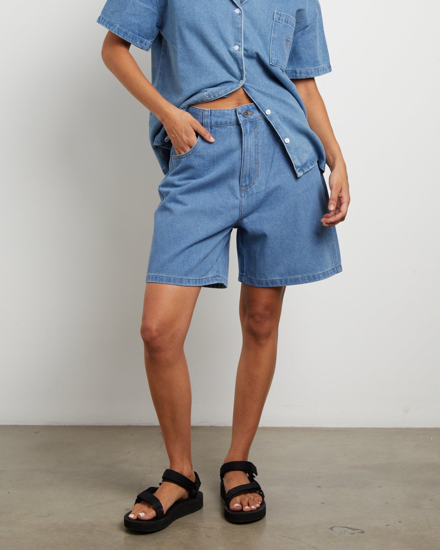 Stussy Denim Shorts in Mid