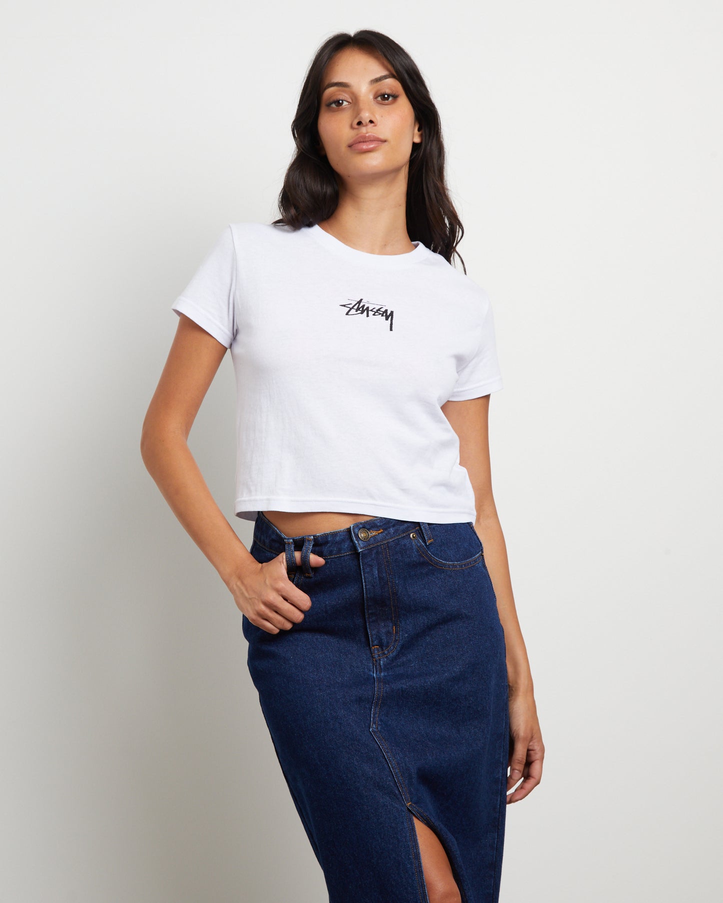 8 Ball Fade Slim Tee in White