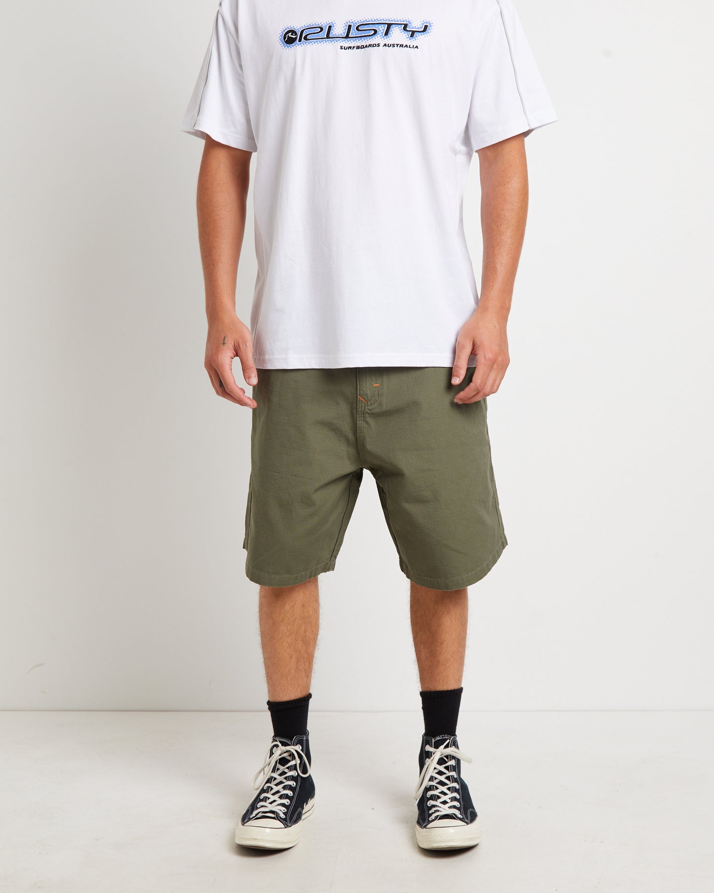 Rip Daddy Ripstop Shorts in Army Green