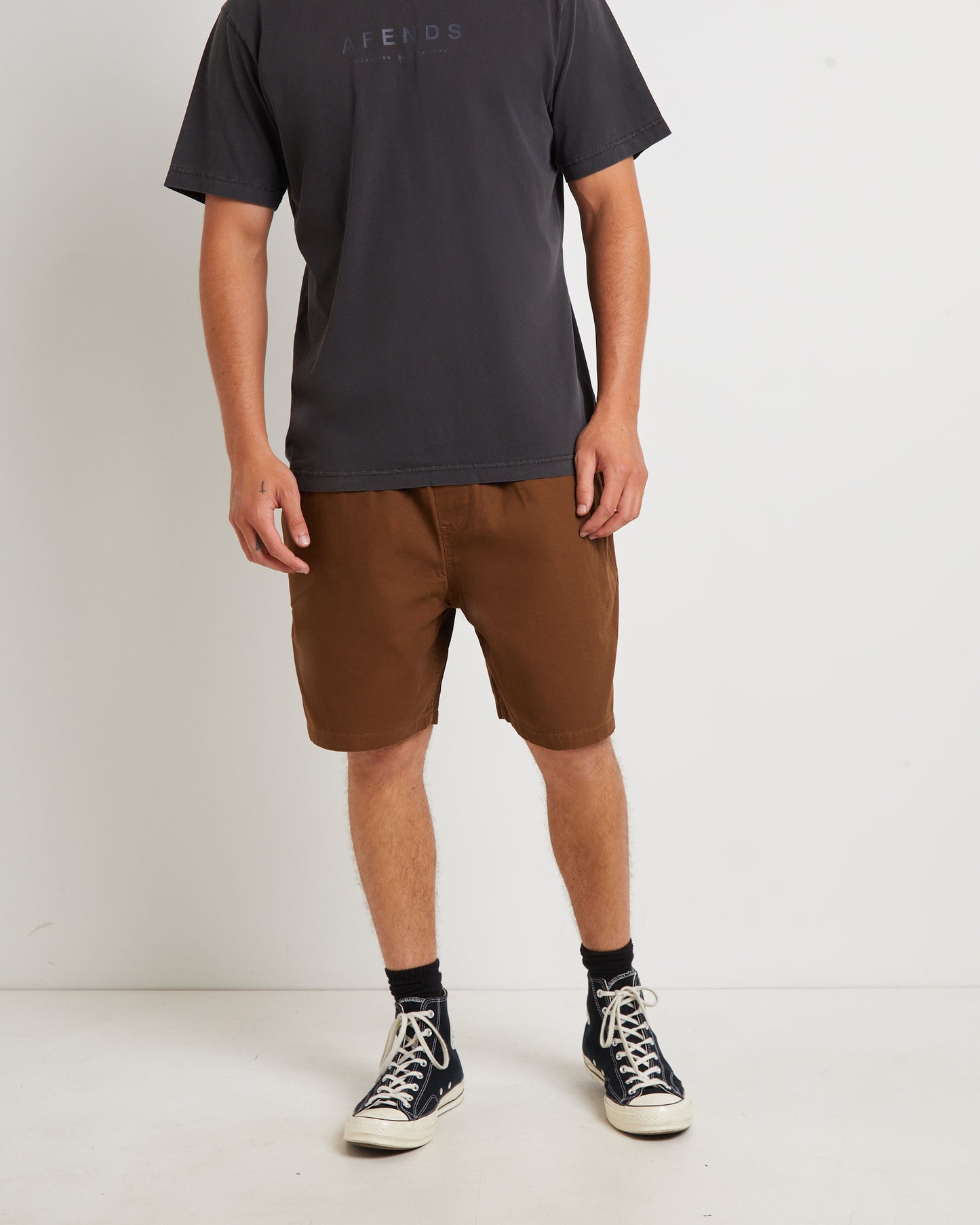 Collage Recycled 18" Swim Shorts in Brown