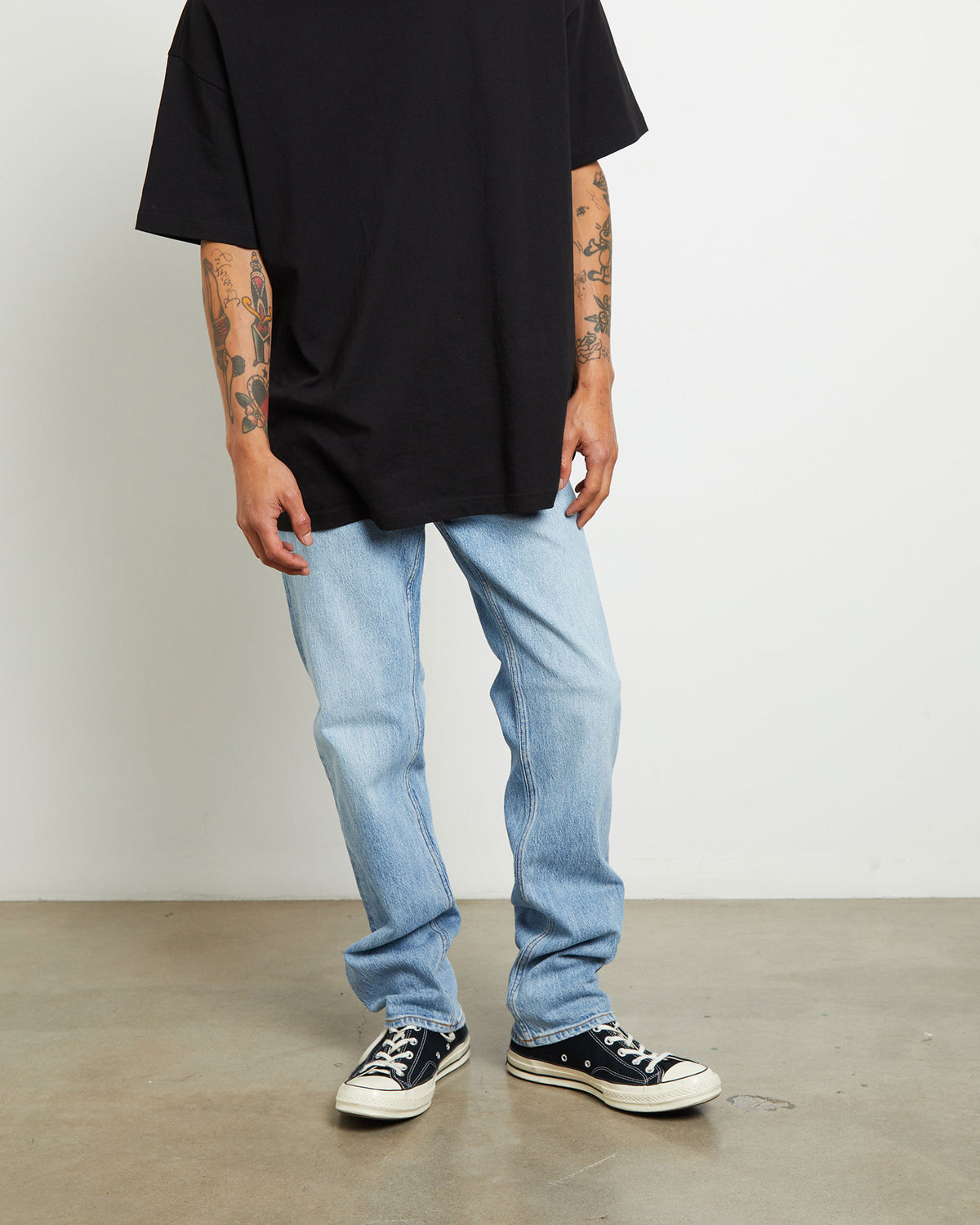 Lou Straight Denim Jeans in Roman Blue ROMAN BLUE