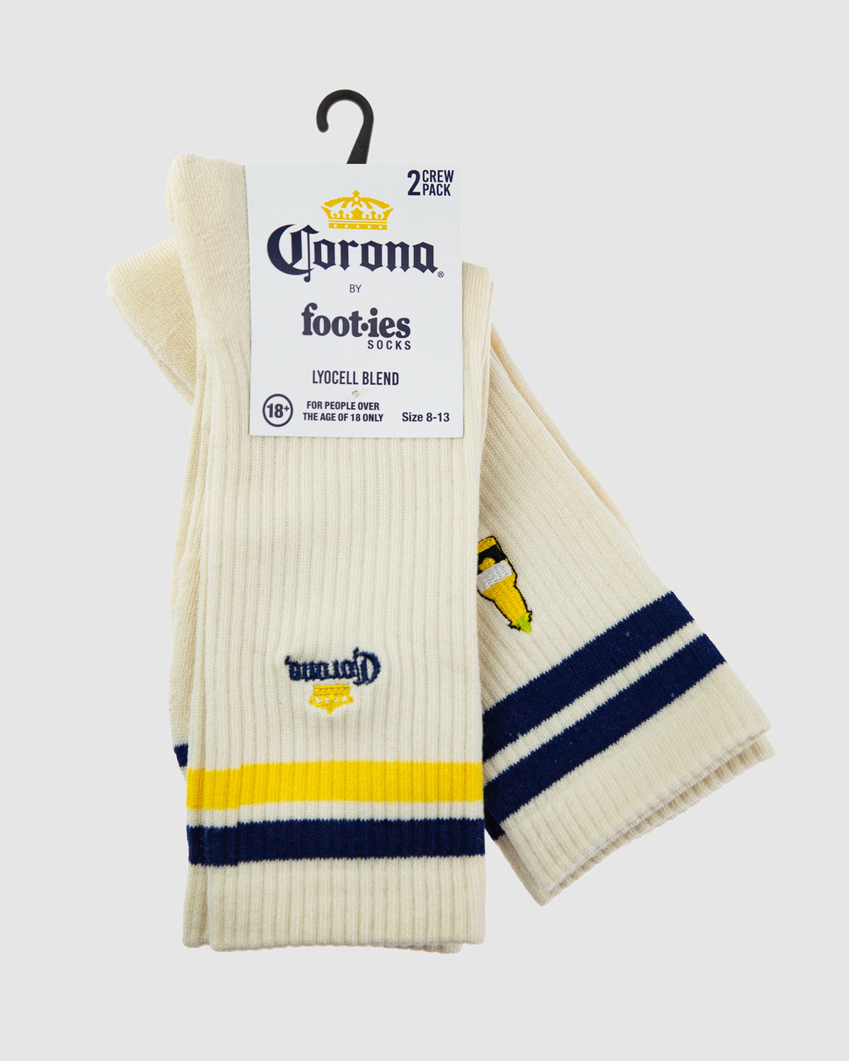 Corona Retro Sneaker Socks 2 Pack ASSORTED