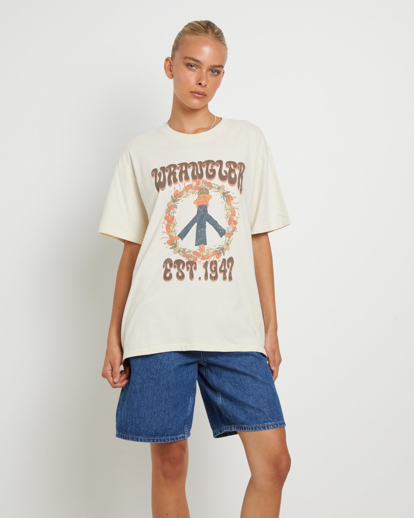 Slouch Short Sleeve T-Shirt in Botanical Love