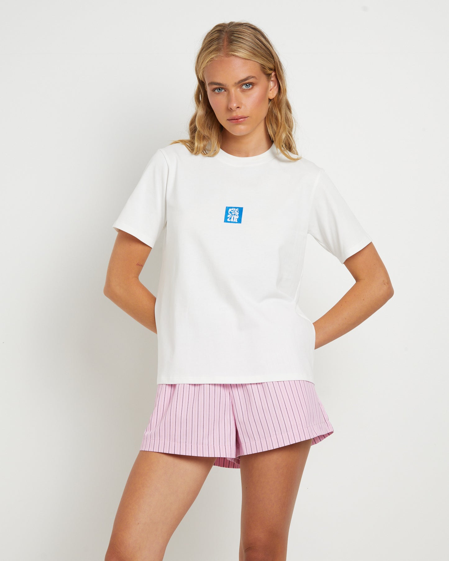 Fleur Short Sleeve T-Shirt in White