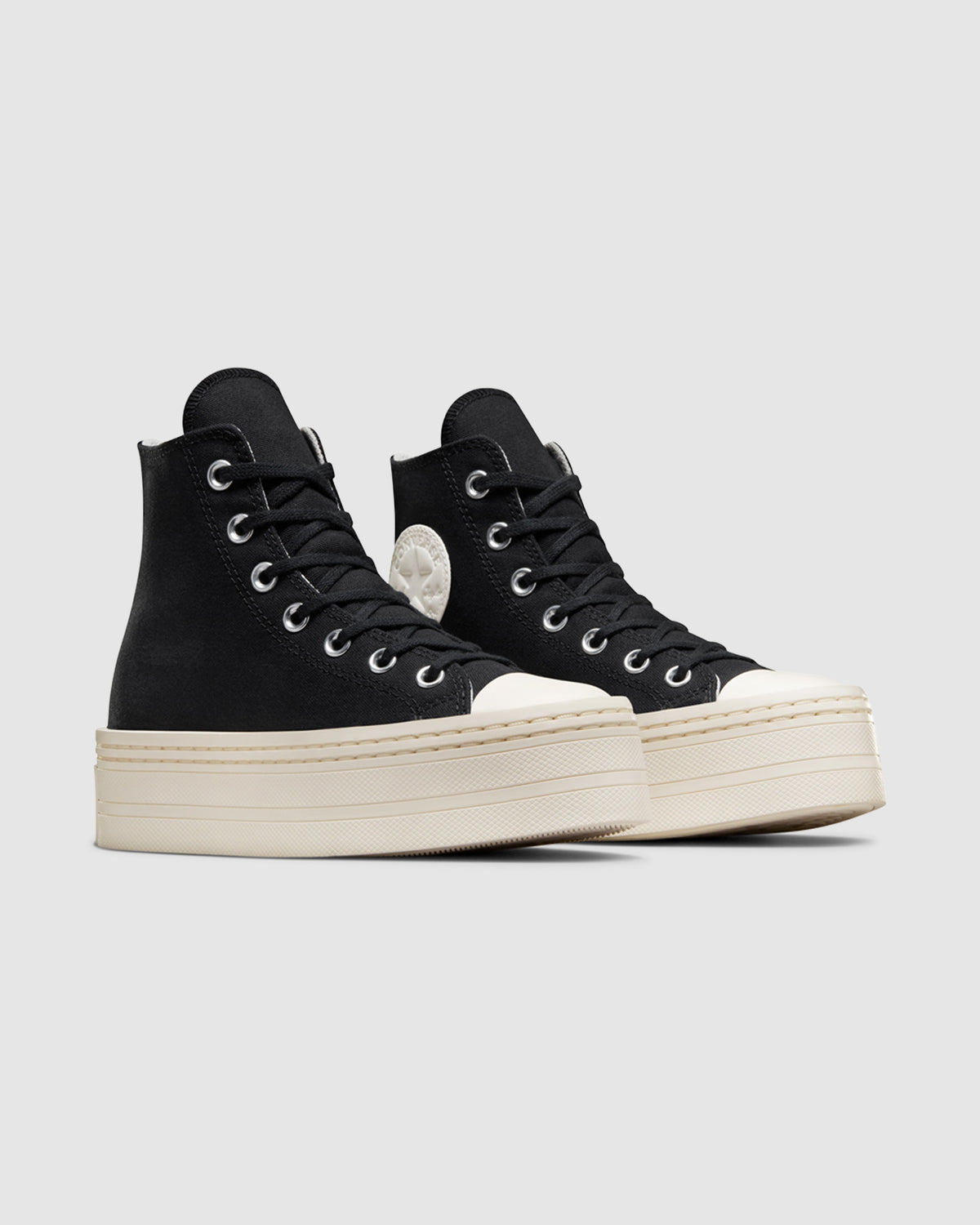 Chuck Taylor All Star Modern Lift High Top Sneakers in Black BLACK/BLACK/EGRET