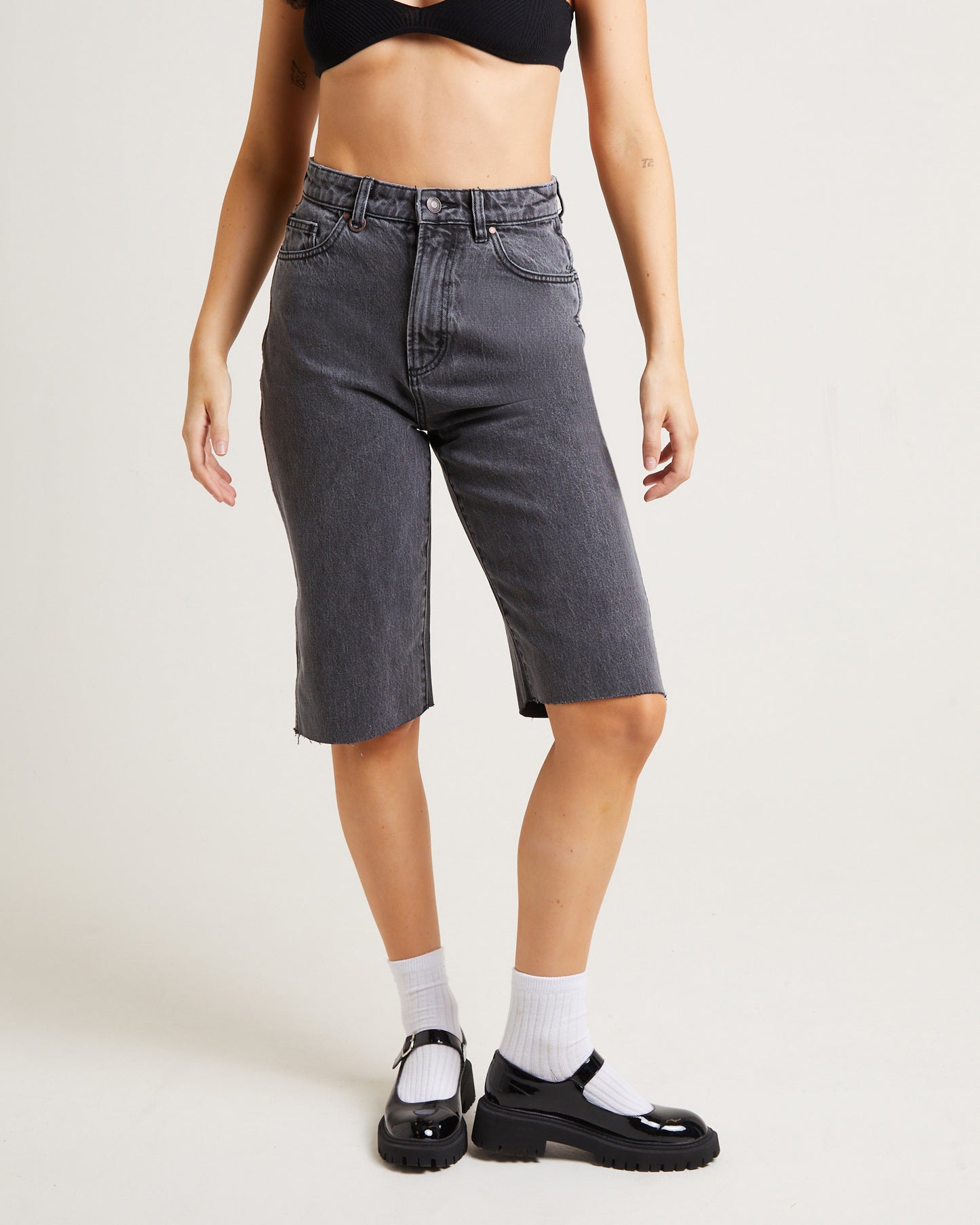 Sade Denim Jorts in Ash