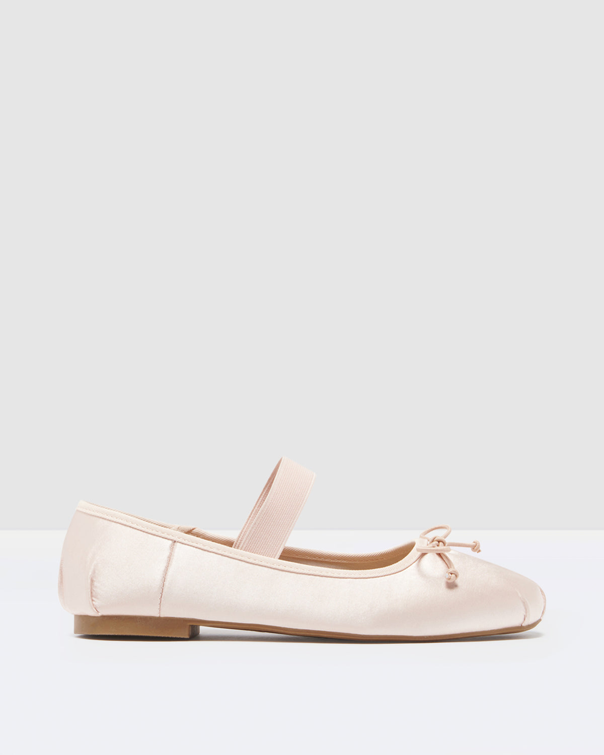 Mystic Ballet Flats in Blush Satin BLUSH