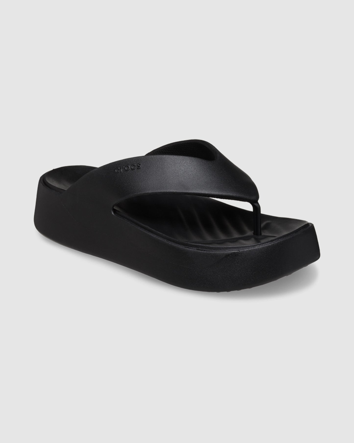 Getaway Platform Flip Flops in Black