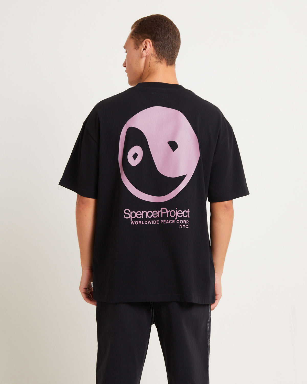 Peace Corp Short Sleeve T-Shirt in Black BLACK