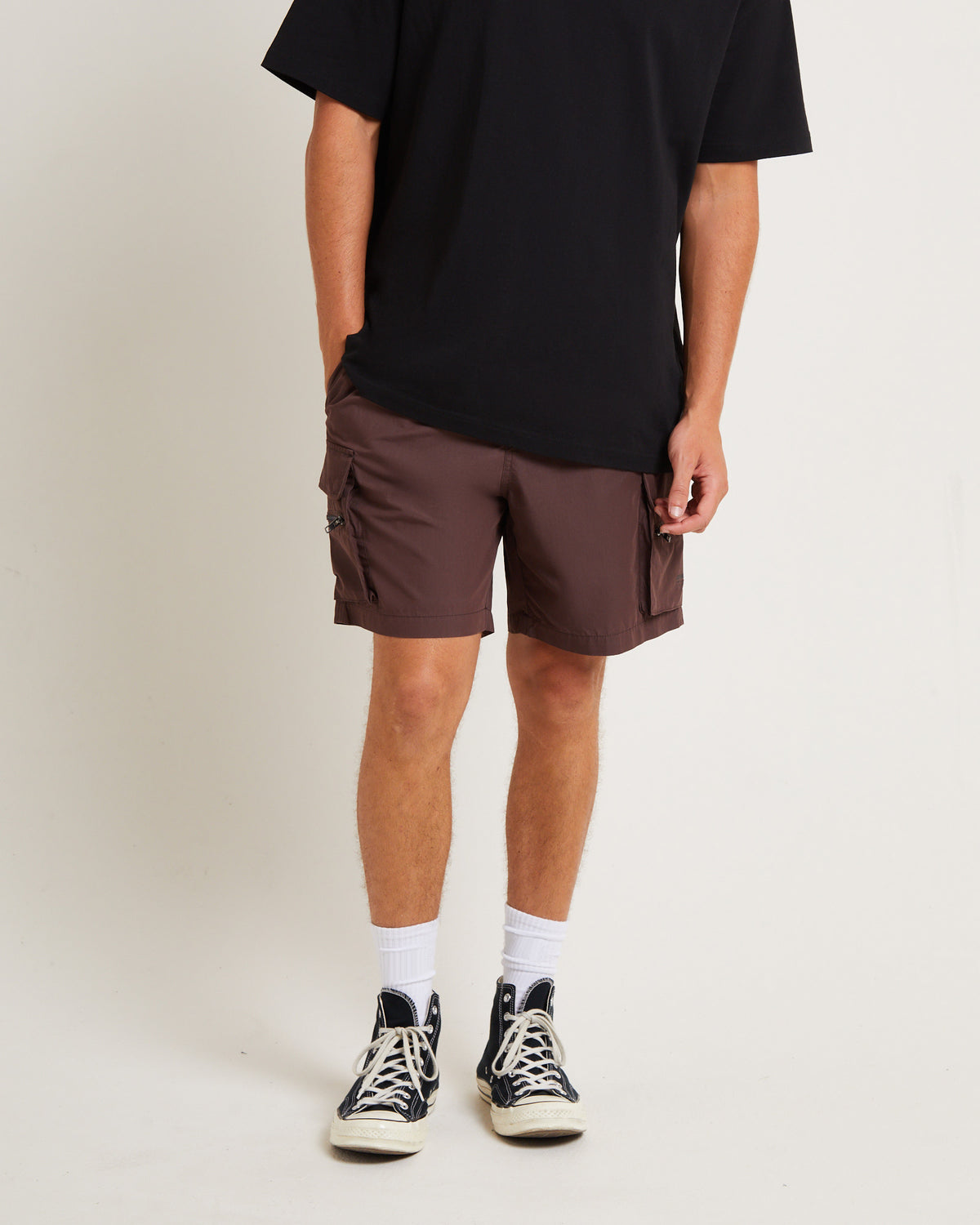 Utility Shorts in Umber Brown BROWN