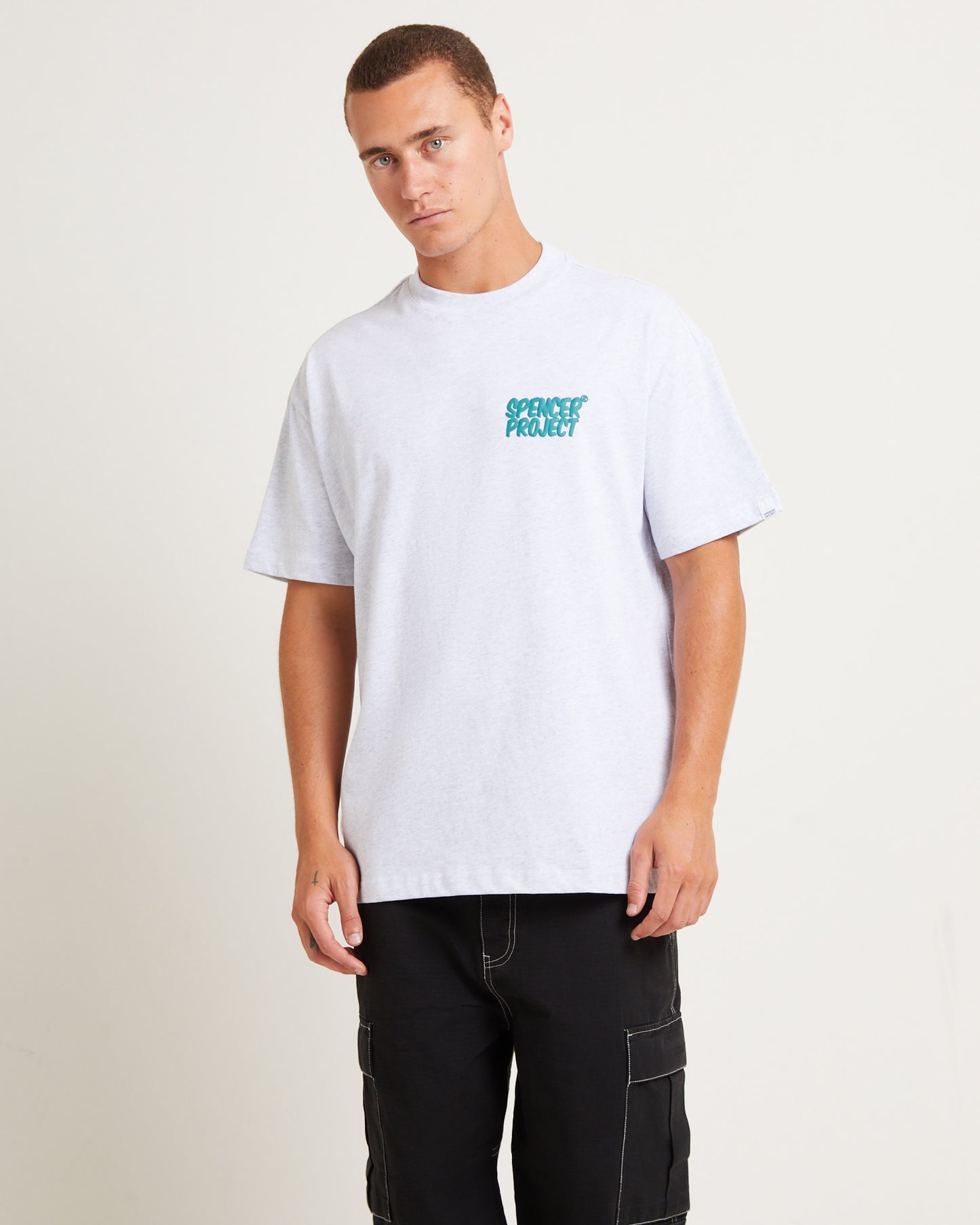 Puffy Short Sleeve T-Shirt in Frost Marle