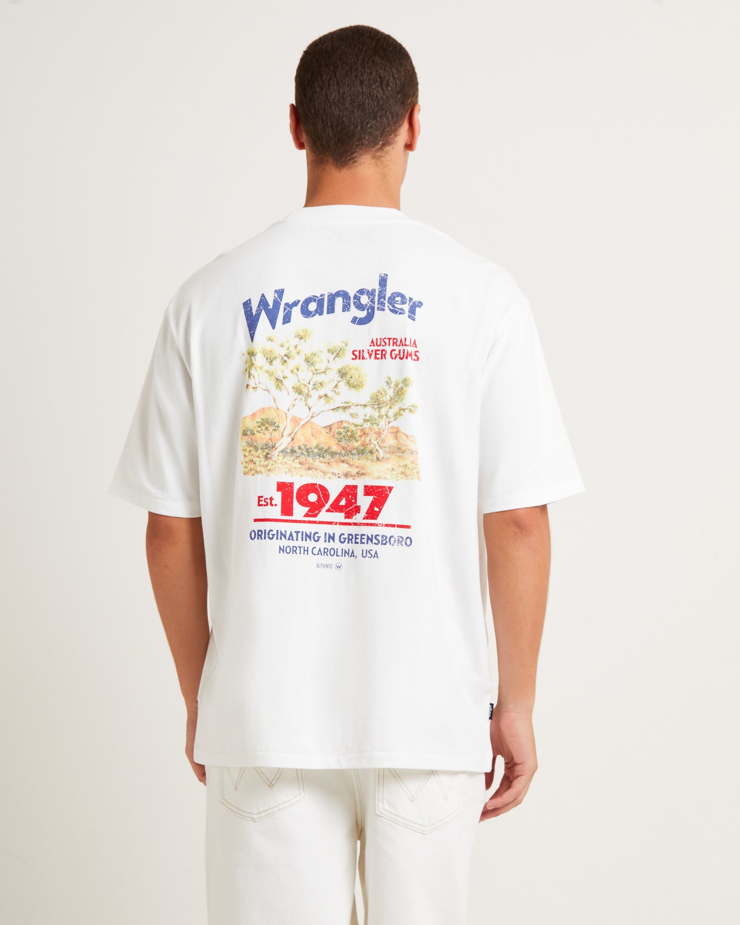 Silver Gum Slacker T-Shirt in Vintage White