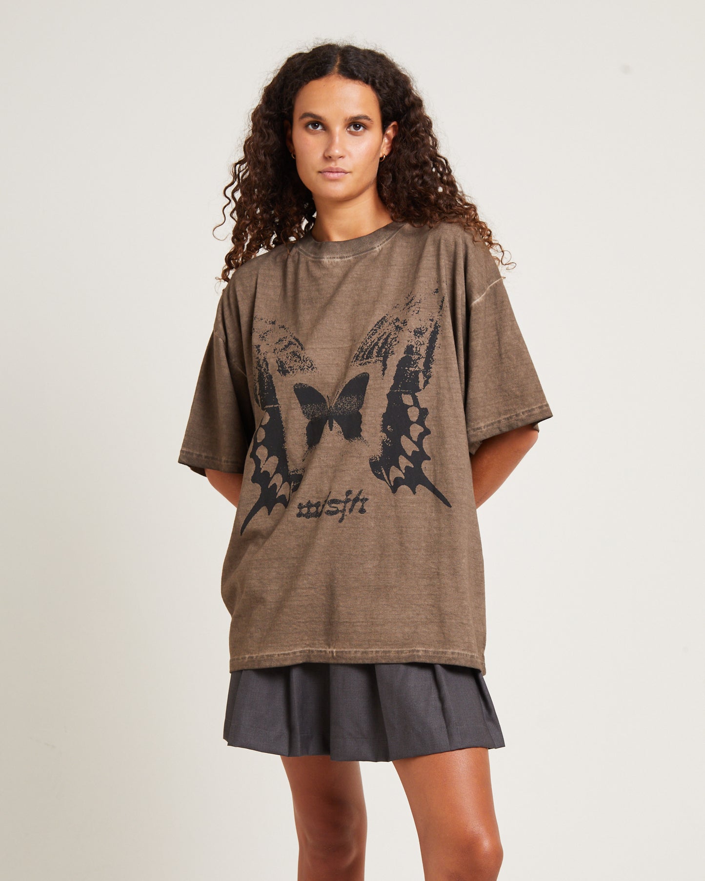 Dream Less Oversized Tee Chocolate