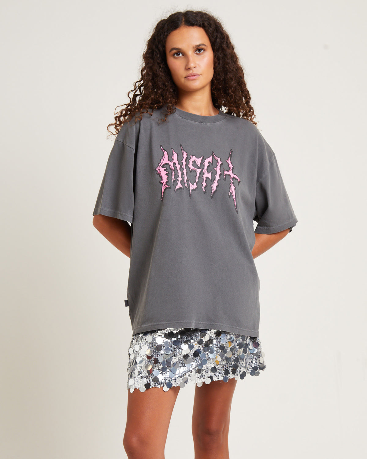 Hell Corner Oversized T-Shirt Charcoal CHARCOAL