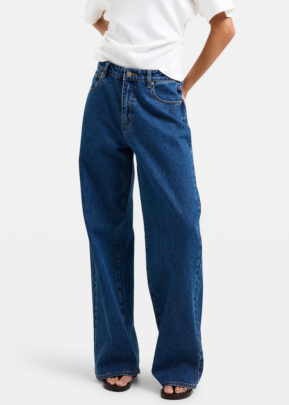 95 Mid Baggy Denim Jeans Bella MID BLUE