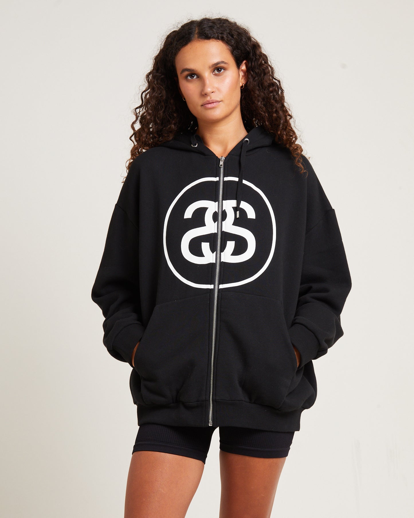 S Link Zip Thru Hoodie Black