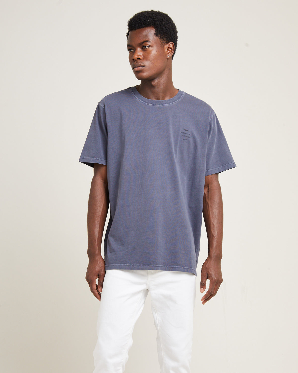 Organic Neuw Band Short Sleeve T-Shirt Grey SLATE