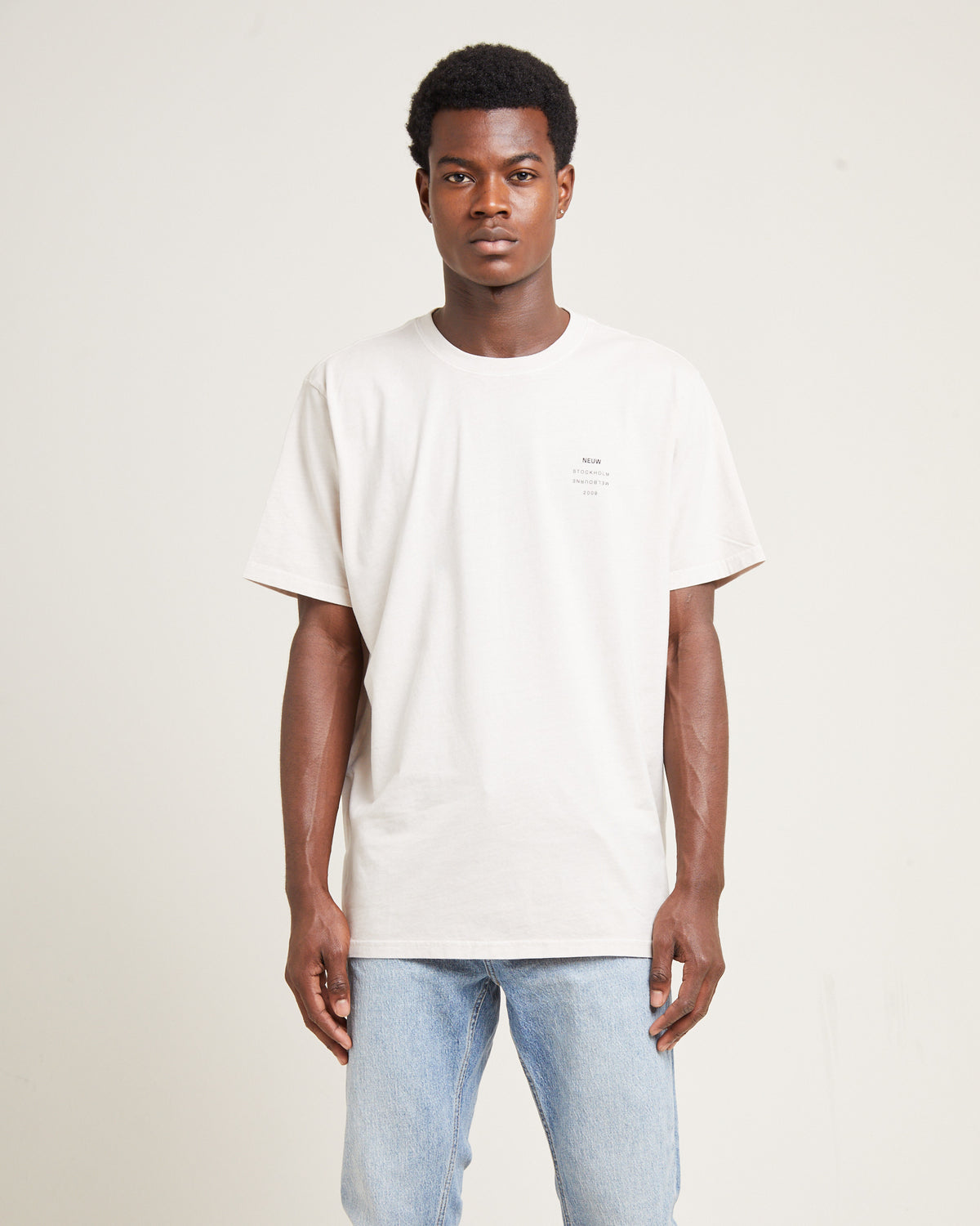 Organic Neuw Band Short Sleeve T-Shirt Washed Stone WASHED STONE
