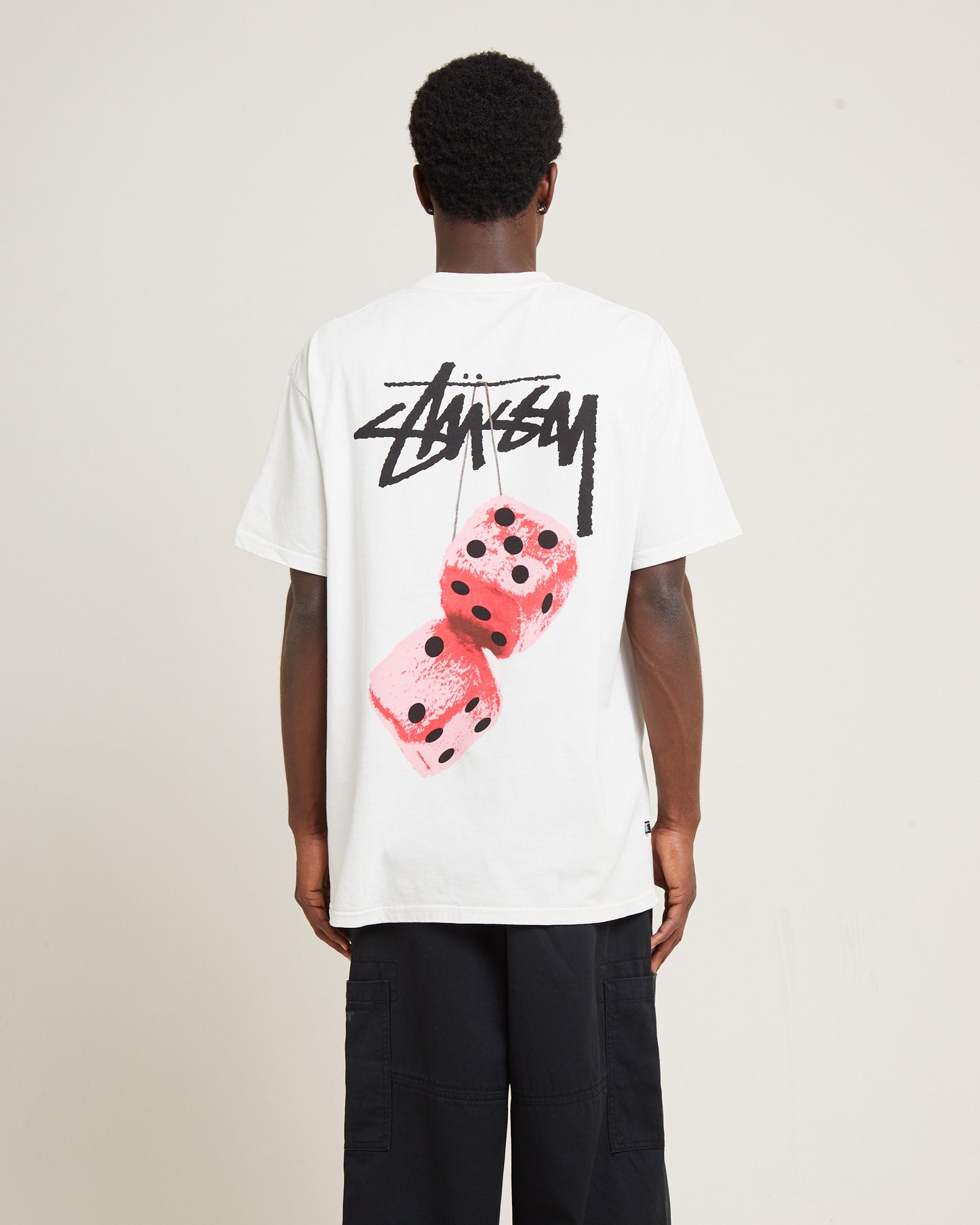 Fuzzy Dice Heavyweight Short Sleeve T-Shirt Washed White