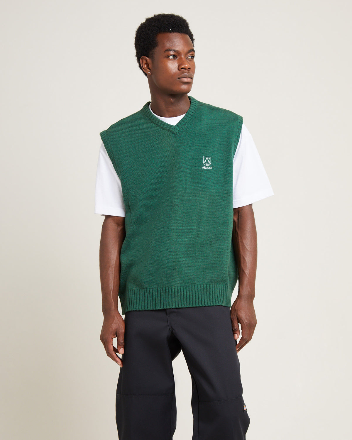 Service Knit Vest Green GREEN