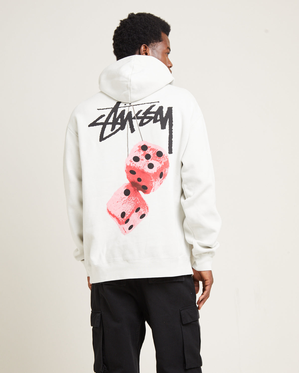 Fuzzy Dice Fleece Hoodie Washed White PIGMENT WASHED WHITE