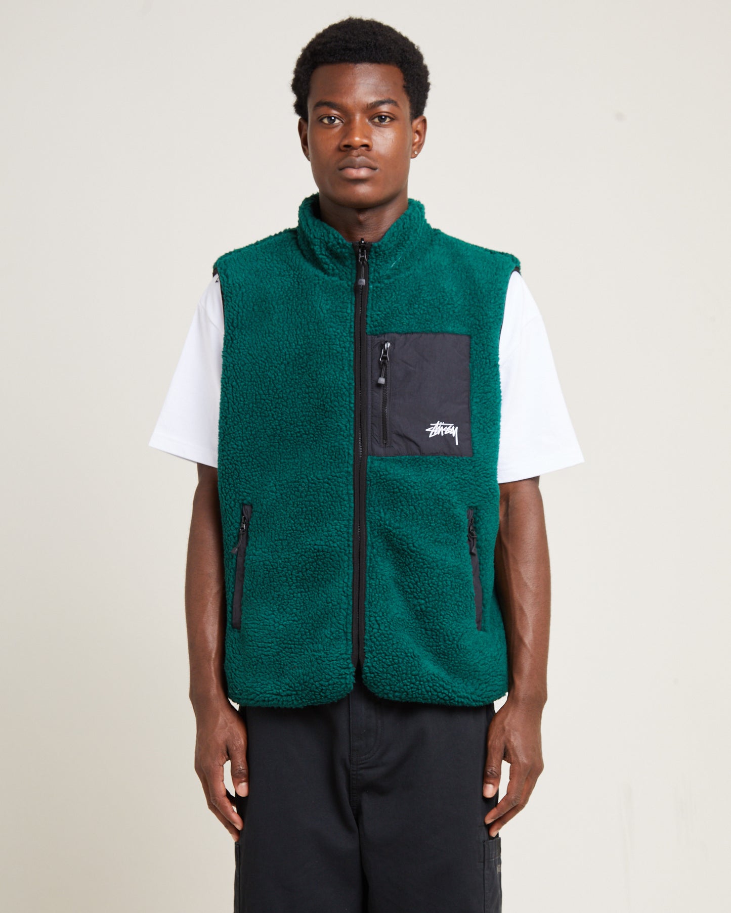 Sherpa Reversible Vest Teal
